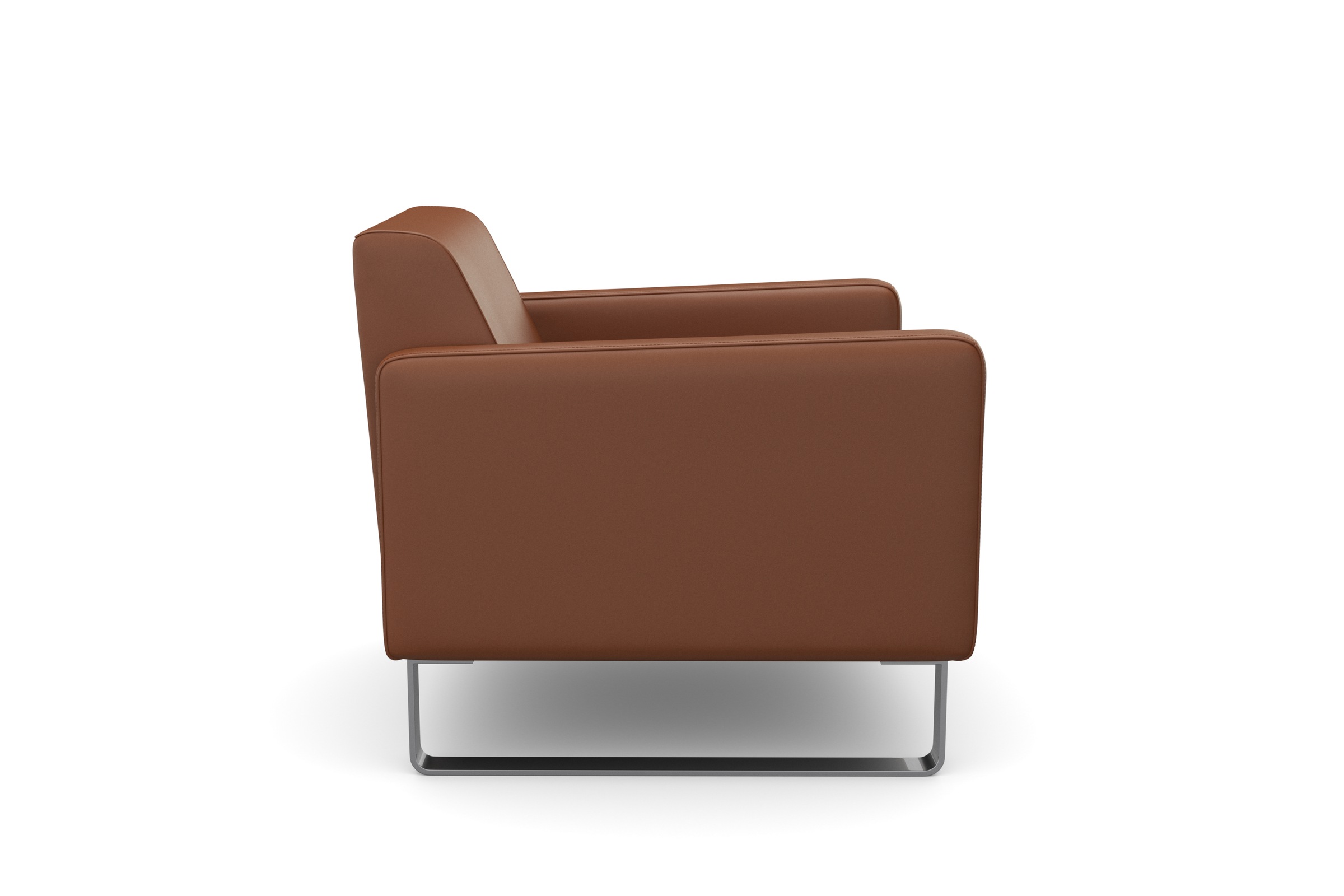 machalke® Sessel »single«, Ledersessel mit Metallkufen