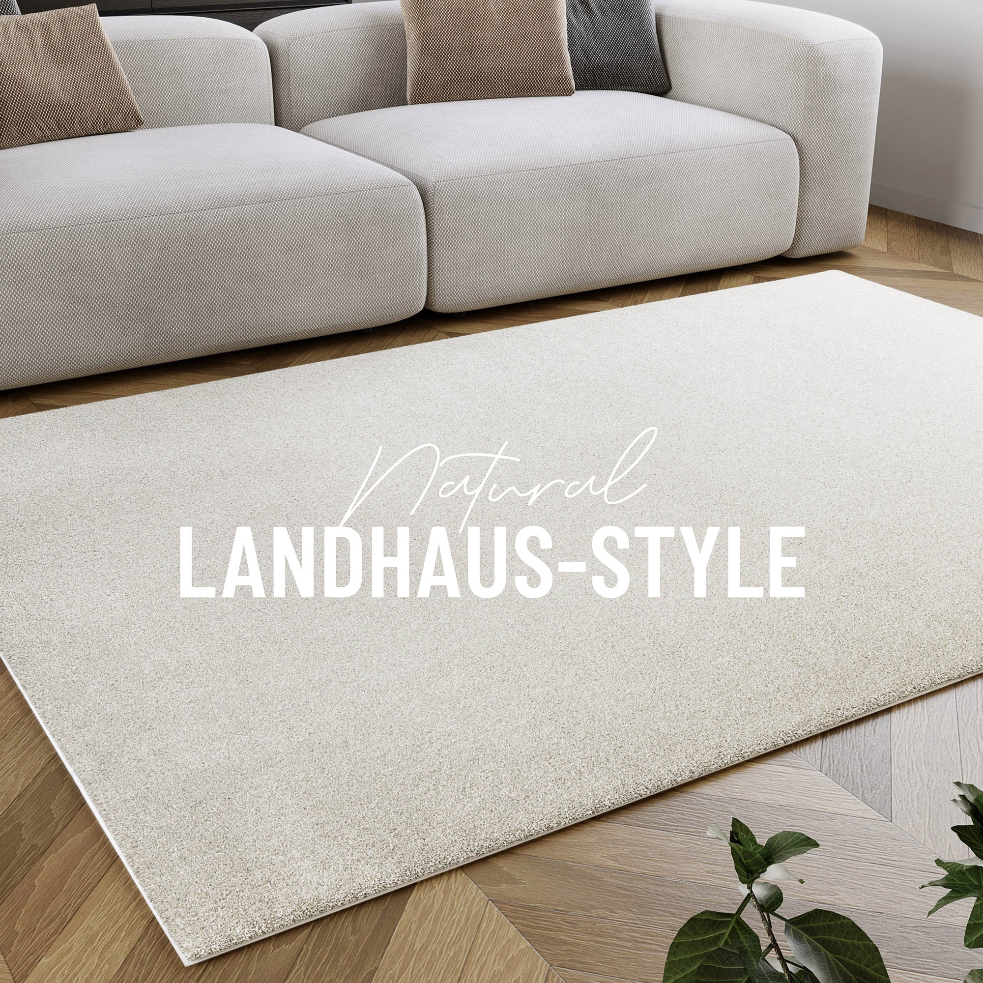 Wecon home Hochflor-Teppich »Manta«, rechteckig, 25 mm Höhe, Läufer, Langflor maschinell gewebt, robust, Wohn- & Schlafzimmer, uni