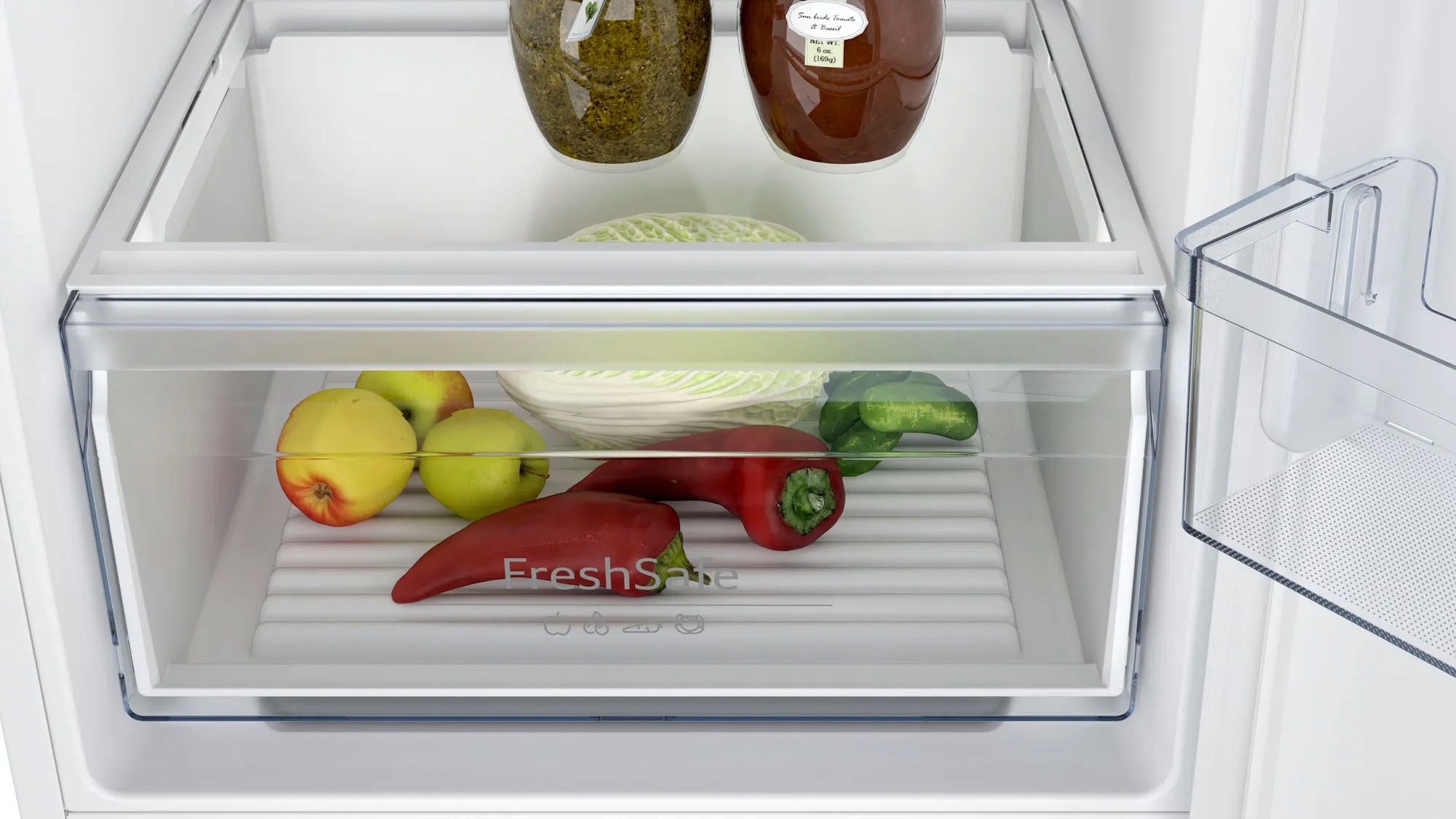 NEFF Einbaukühlgefrierkombination »KI5871SE0«, KI5871SE0, 177,2 cm hoch, 54,1 cm breit, Fresh Safe: Schublade für flexible Lagerung von Obst & Gemüse