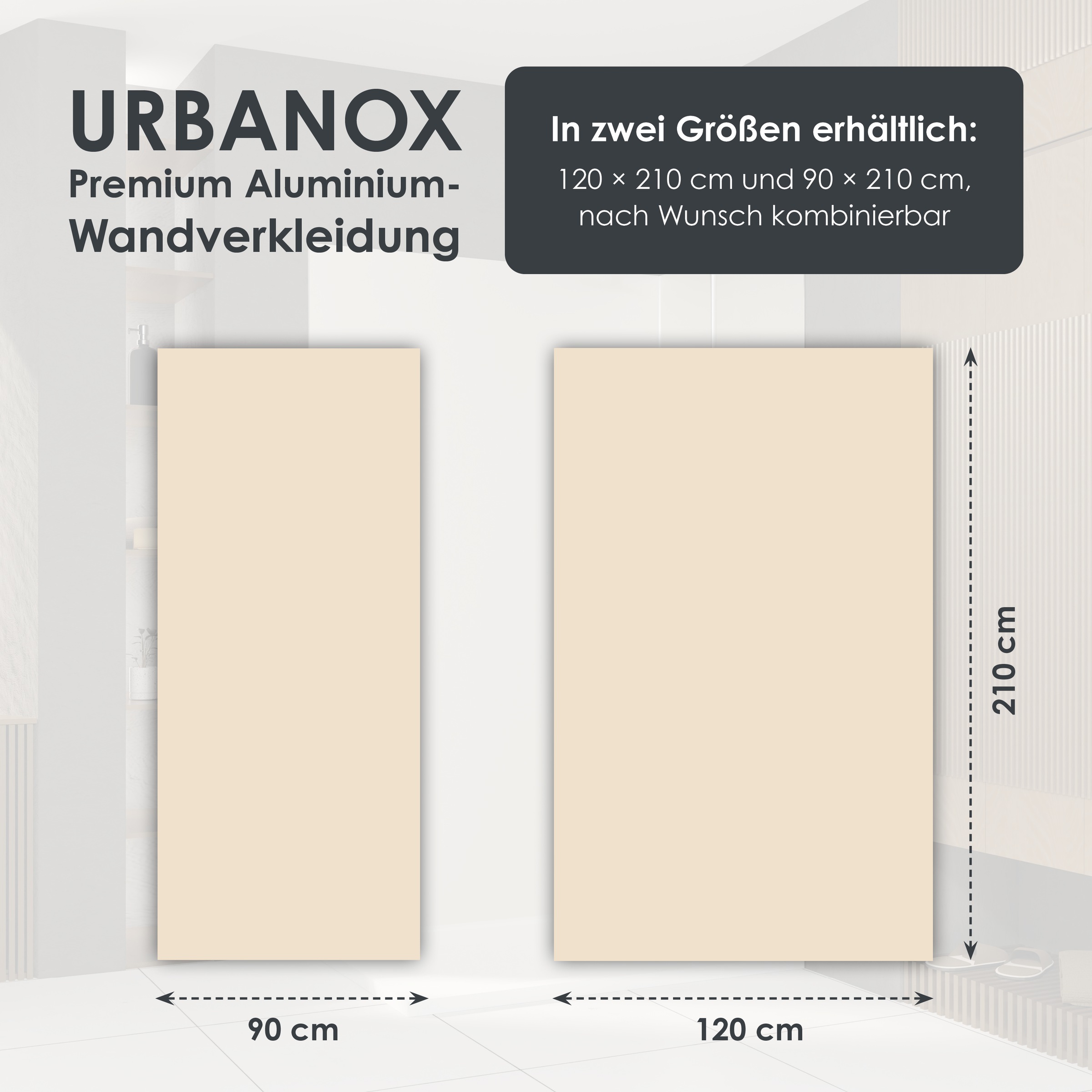 Marwell Duschrückwand »Urbanox«, (1 tlg.), 1 Paneel: 90 x 210 cm