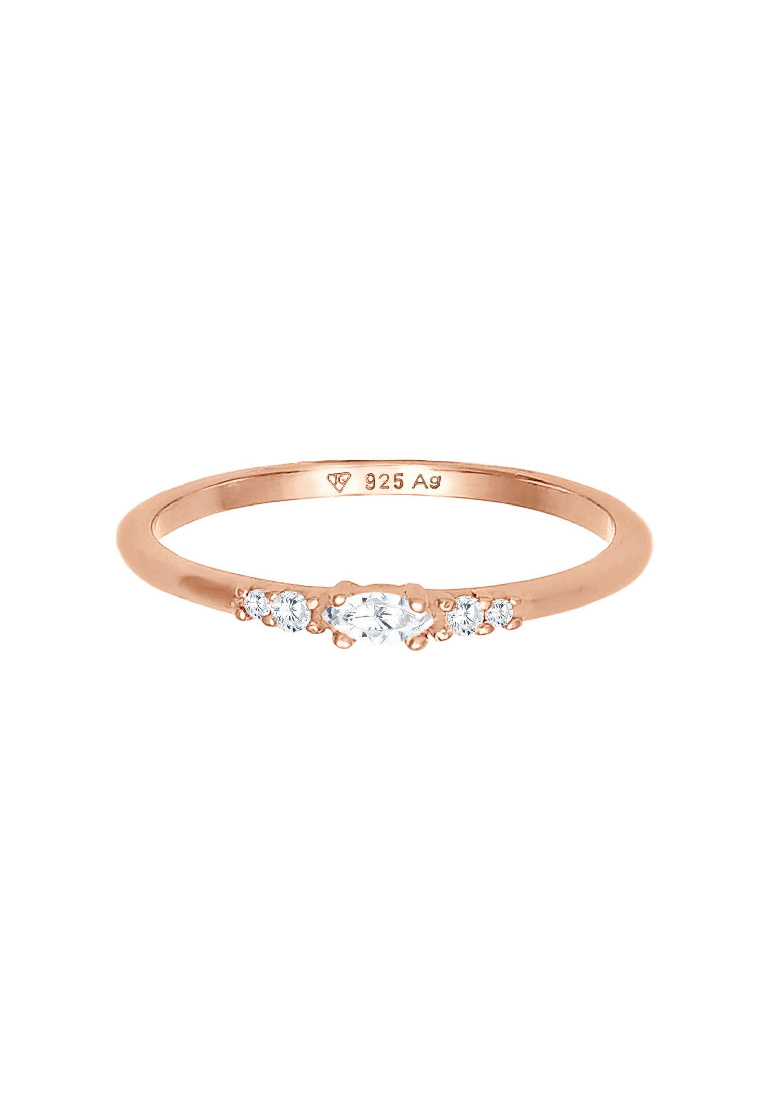 Elli Verlobungsring »Ring Zirkonia Marquise Elegant Verlobung 925 Silber«