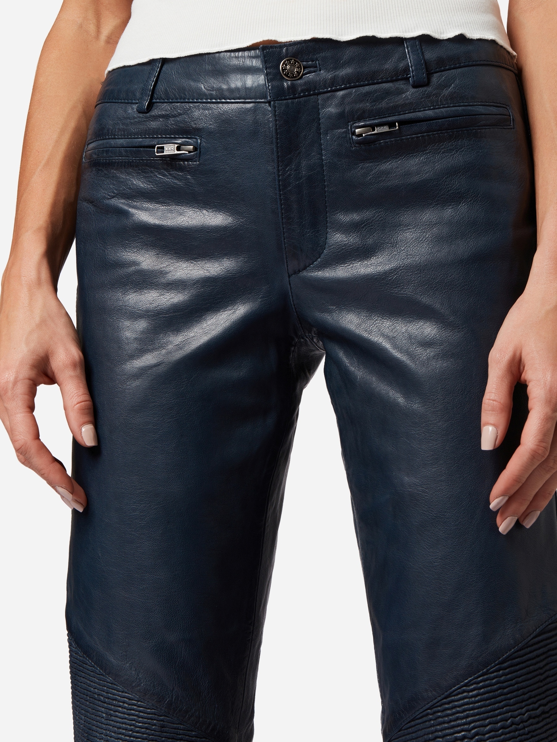 RICANO Bikerhose »Lederhose Donna«  Handgefertigt aus echtem Leder