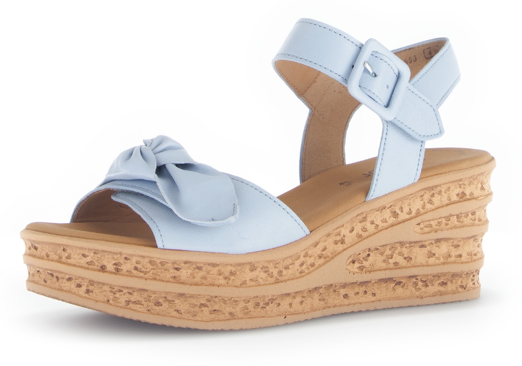 Gabor Keilsandalette, Keilabsatz, Sommerschuh, Riemchensandale mit schöner Zierschleife