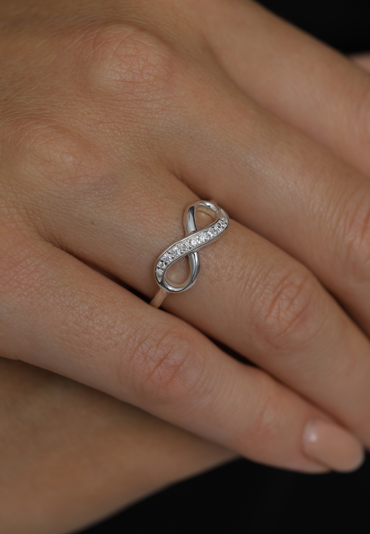 Elli Silberring »Ring Infinity Zirkonia Eye Catcher 925 Sterling Silber«