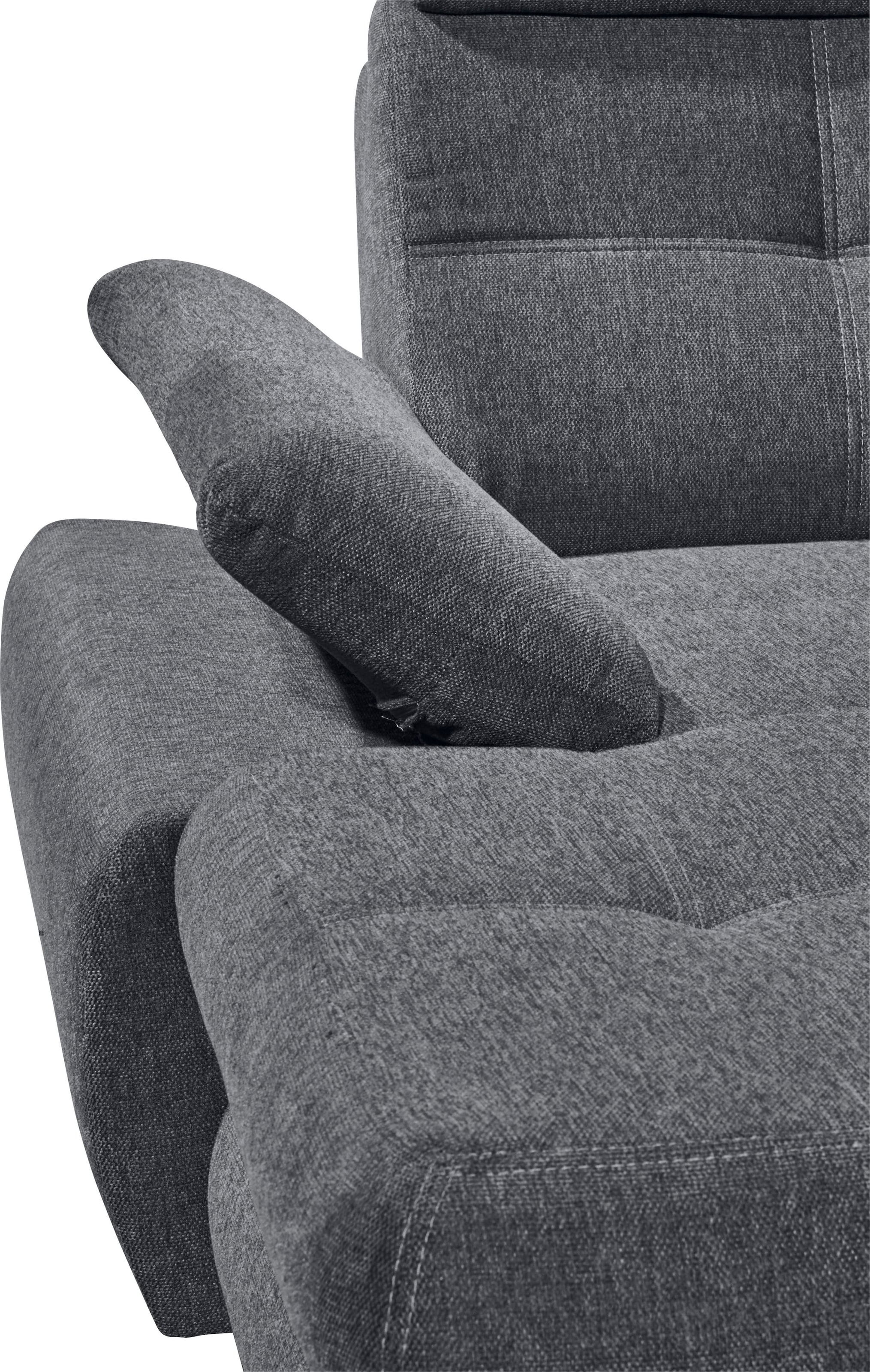 ED EXCITING DESIGN Wohnlandschaft »Alba U-Form« mit Bettfunktion, Bettkasten, Armteilverstellung & Kopfstützen