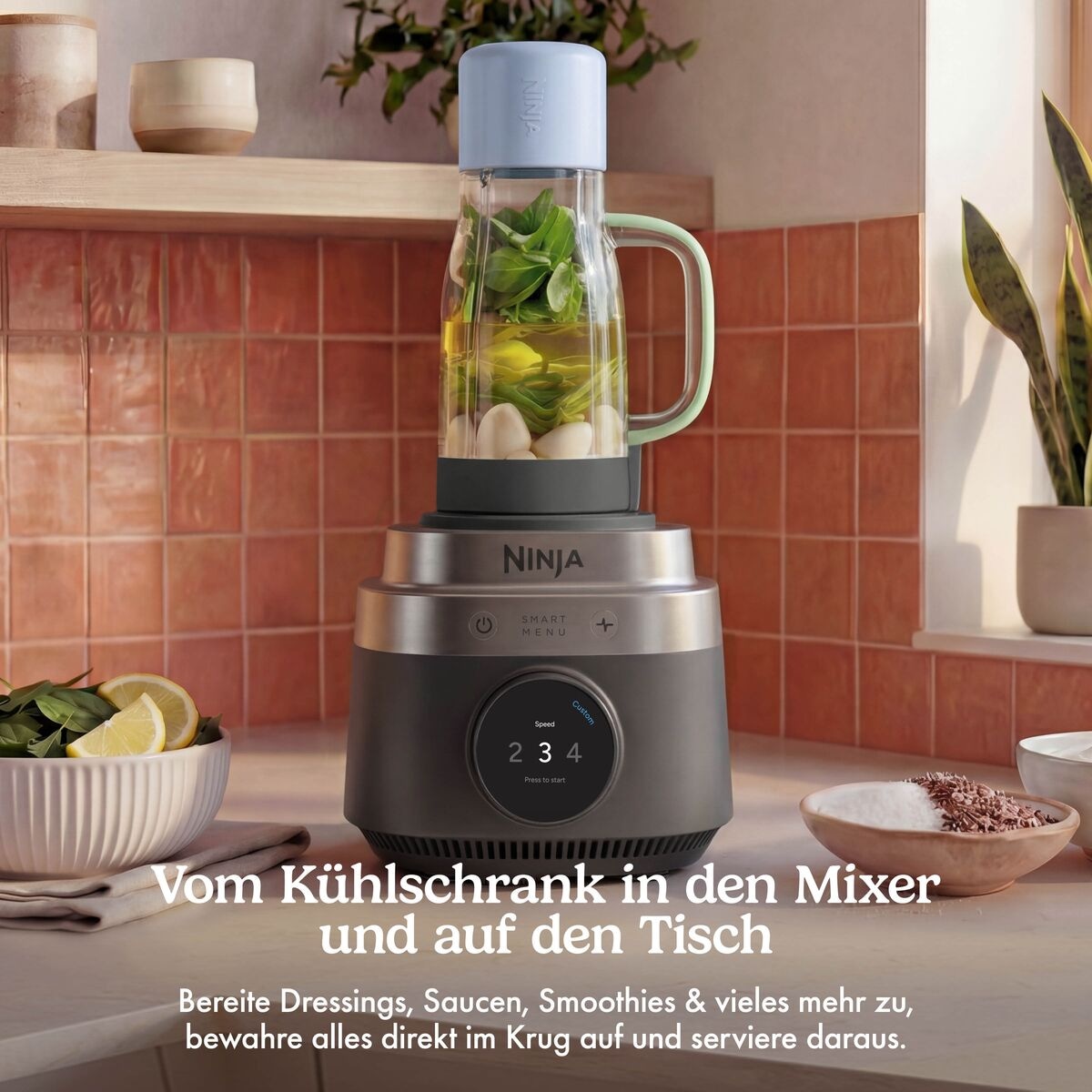 NINJA Standmixer »LB301EUBK Ninja CrushBOSS 2-in-1-Duo-Mixer mit BlendBOSS-Becher« 1200 W mit BlendBOSS-Becher