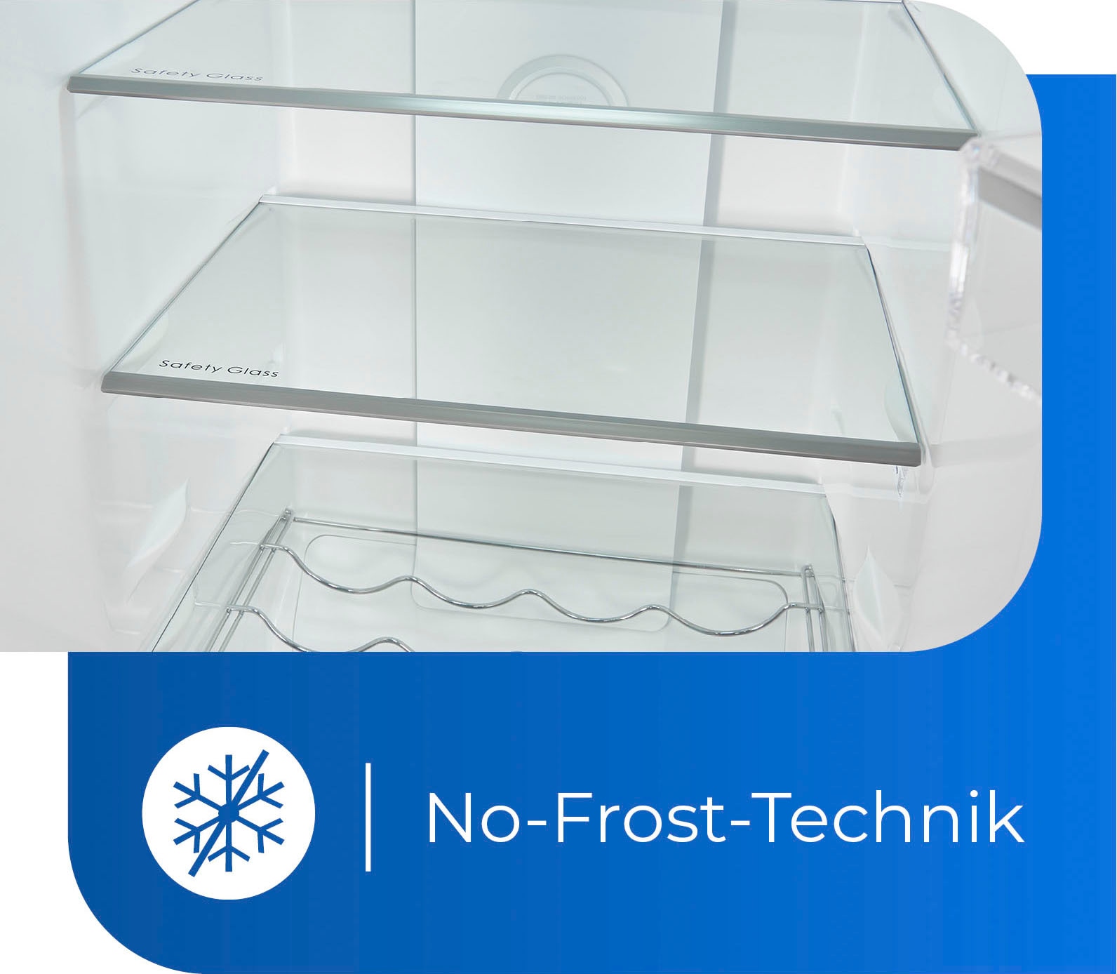 exquisit Vollraumkühlschrank »KS360-V-HE-040D« 185 cm hoch 60 cm breit 359 L Vollraumkühlschrank: No-Frost, flexibel & mit LED-Innenlicht