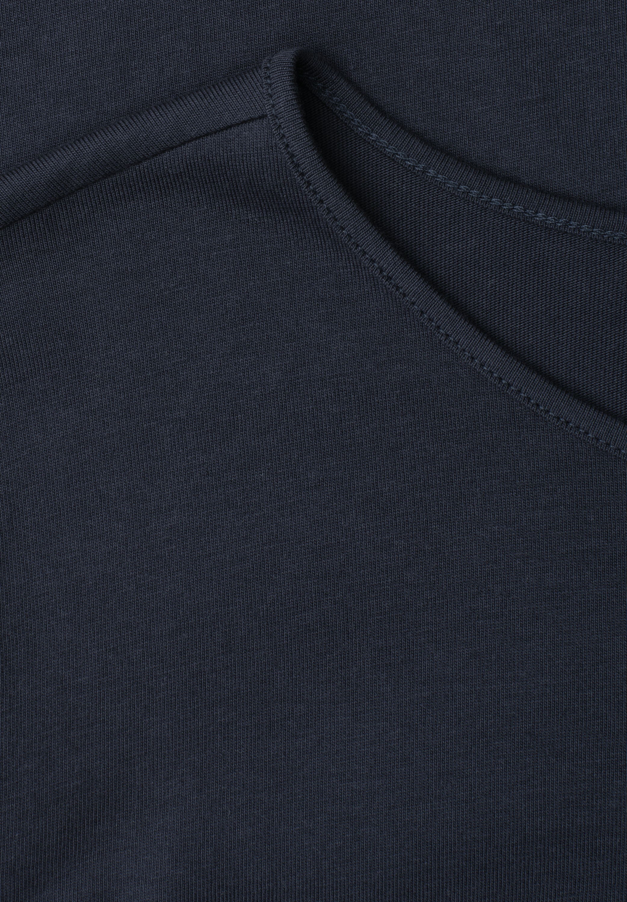 STREET ONE Kurzarmshirt Sommershirt mit Rundhals - Unifarbe