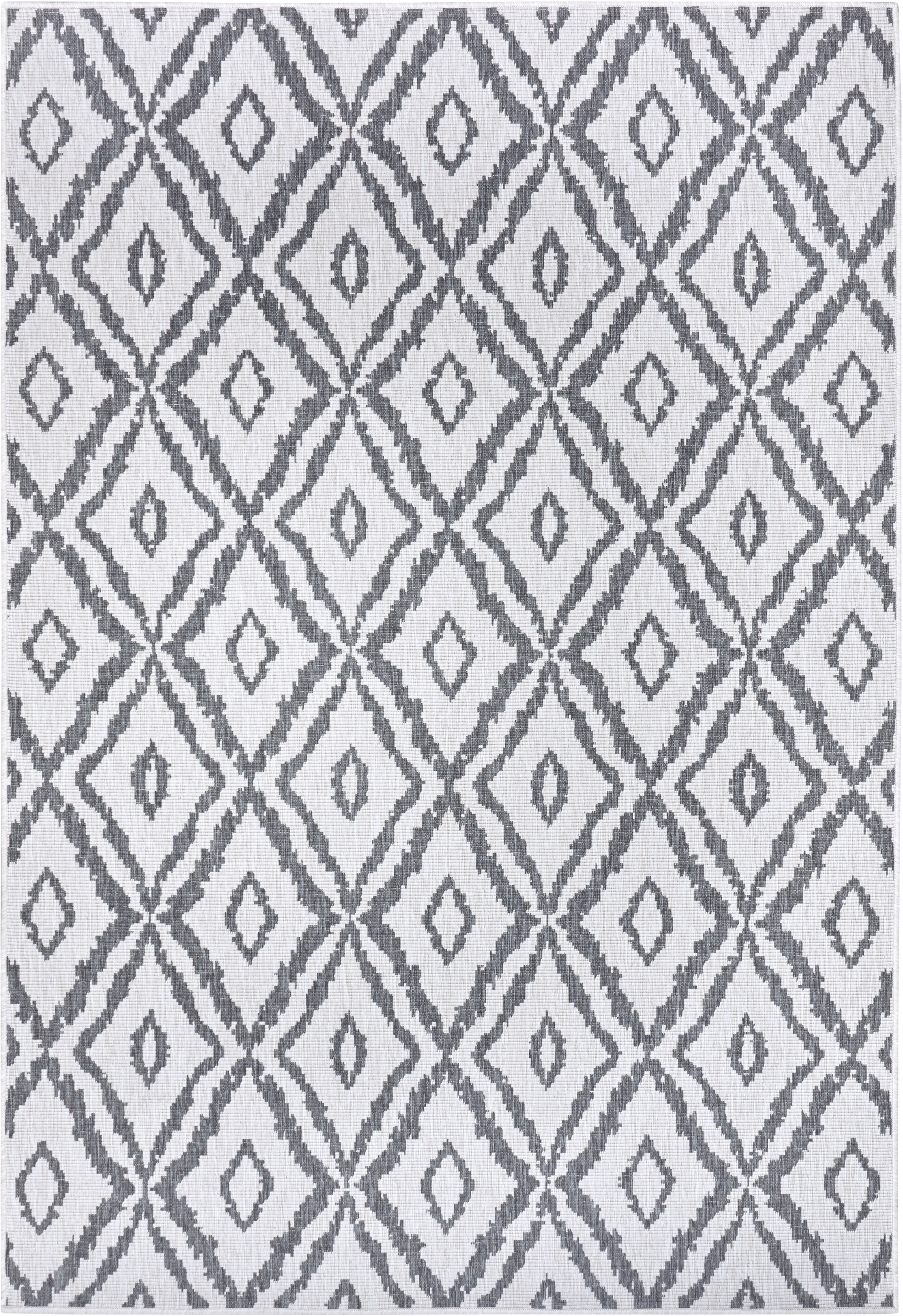NORTHRUGS Teppich »Rio«, rechteckig, 5 mm Höhe, Rauten Design, Robust, Pflegeleicht, Flachgewebe, Wendbar