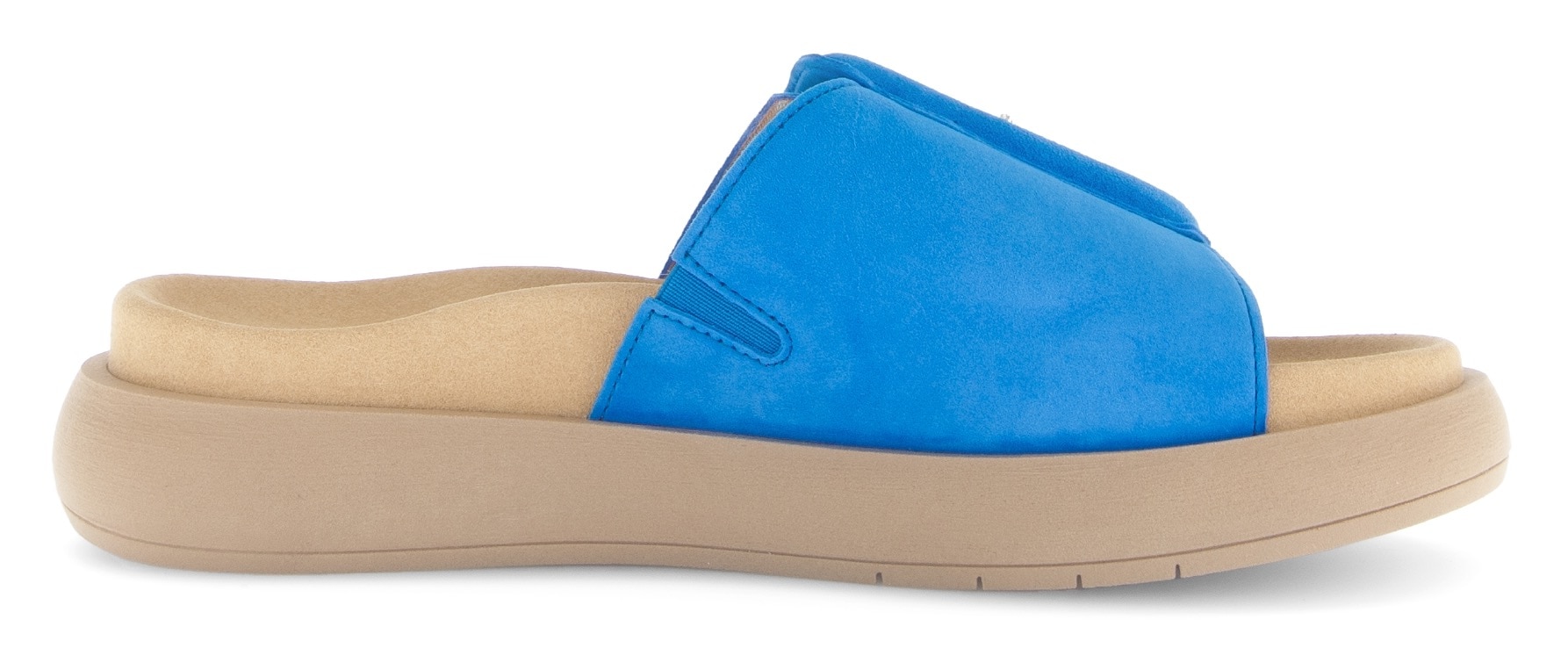 Gabor Pantolette, Plateau, Sommerschuh, Schlappen mit großer Zierschnalle
