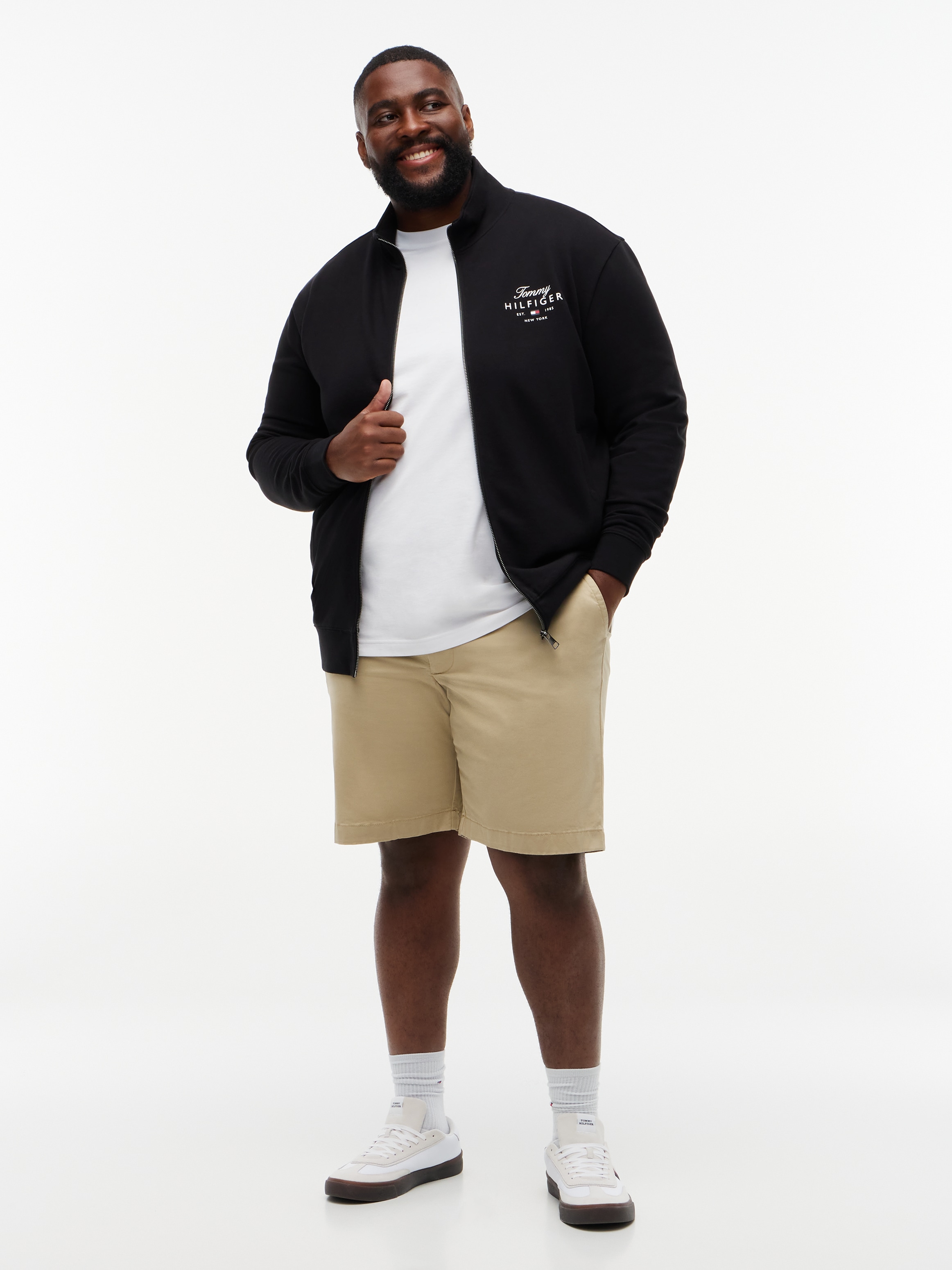 Tommy Hilfiger Big & Tall Sweatjacke »BT-SCRIPT STACK STAND COLLAR« Große Größen