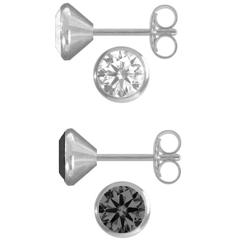 Firetti Ohrstecker-Set »Multipack Schmuck Geschenk Silber 925 Ohrstecker Glitzerstein«, (Set, 4 tlg.)