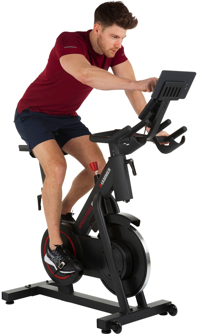 Hammer Speedbike »Race S«, (5 tlg.), Trainingscomputer mit LCD-Anzeige, Fitness-Apps per Smartphone/Tablet