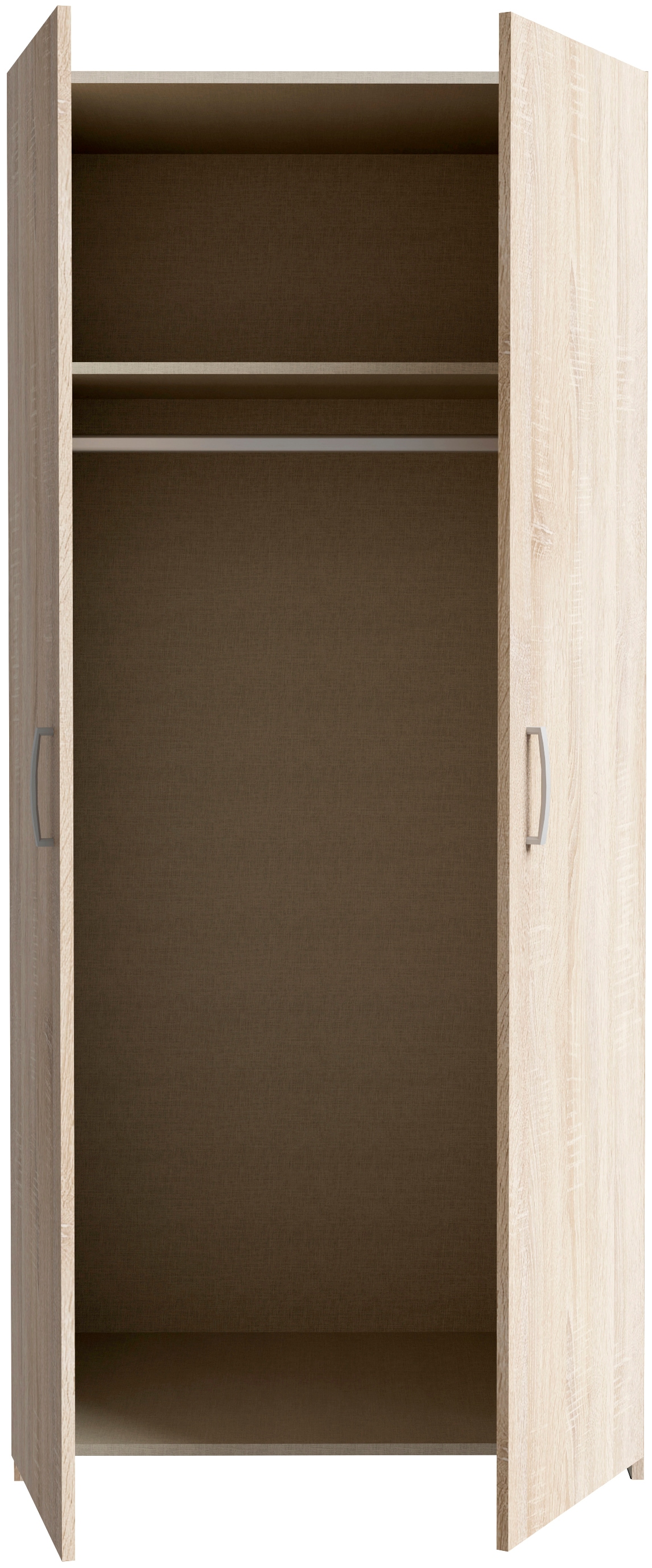 FORTE Drehtürenschrank, 2 Dekore, Mehrzweckschrank, Einlegeböden optional