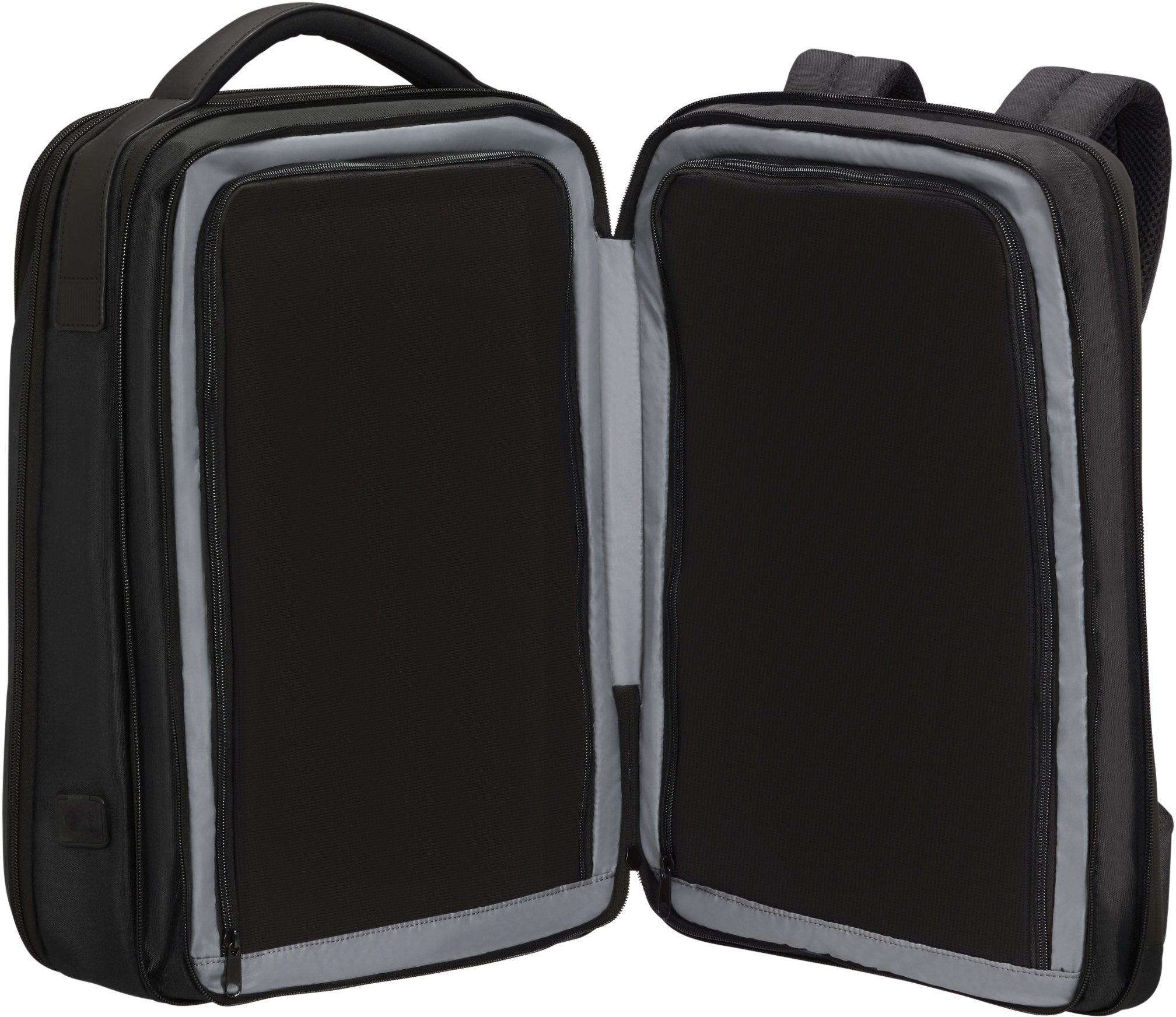 Samsonite Laptoprucksack »LITEPOINT«, reflektierende Details, Freizeitrucksack Schulrucksack USB-Schleuse 17,3 Zoll Laptopfach