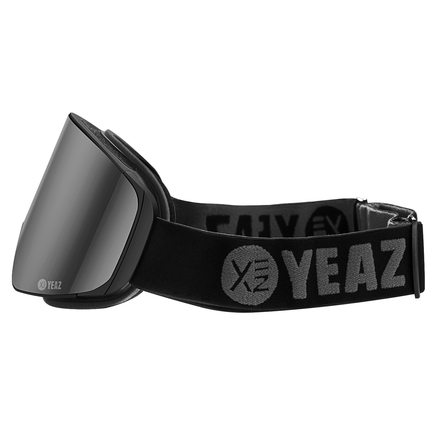 YEAZ Snowboardbrille »Magnet-Ski-Snowboardbrille silber verspiegelt/schwarz APEX«