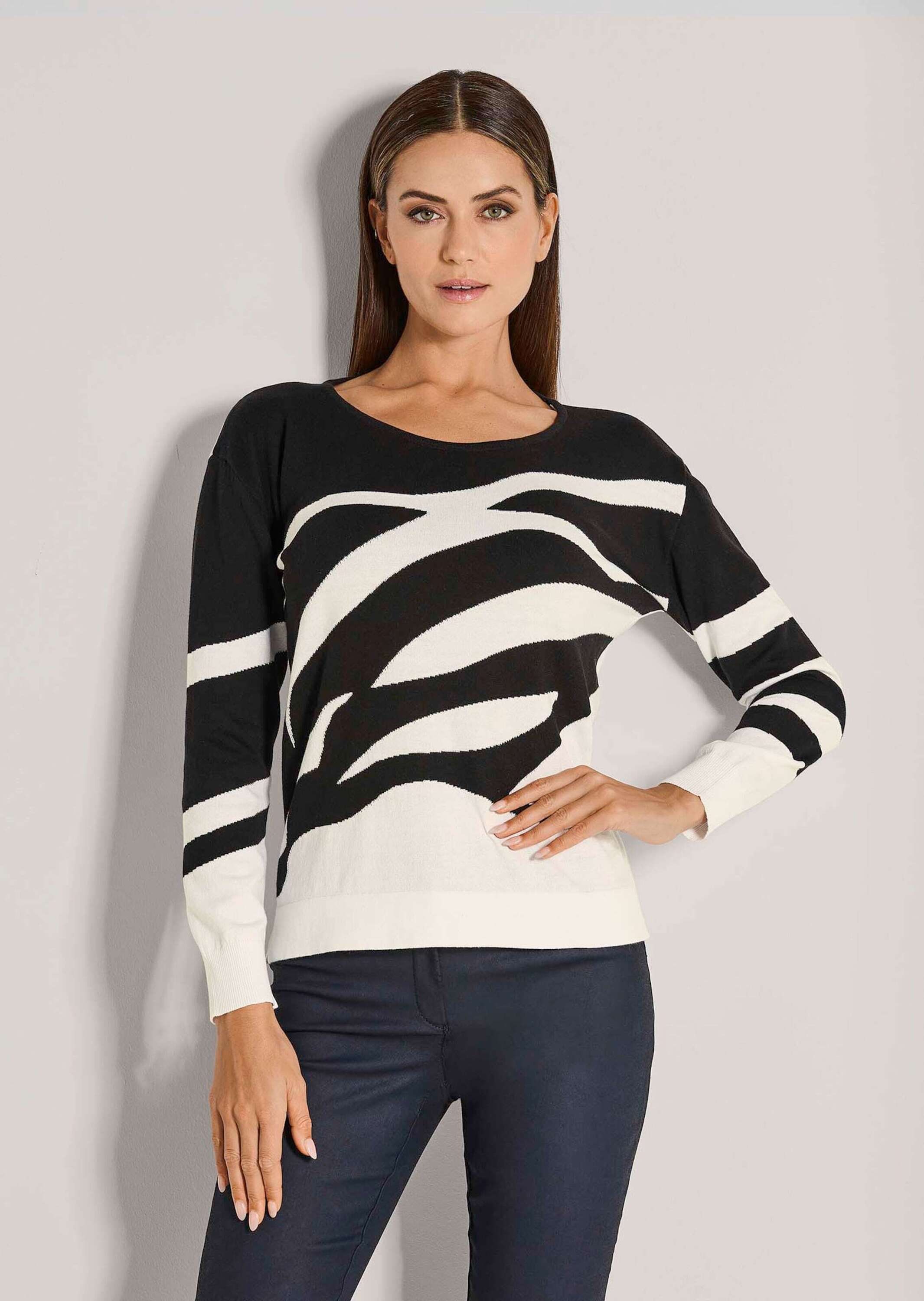 MADELEINE Longpullover »Pullover Pullover mit Intarsien-Muster«