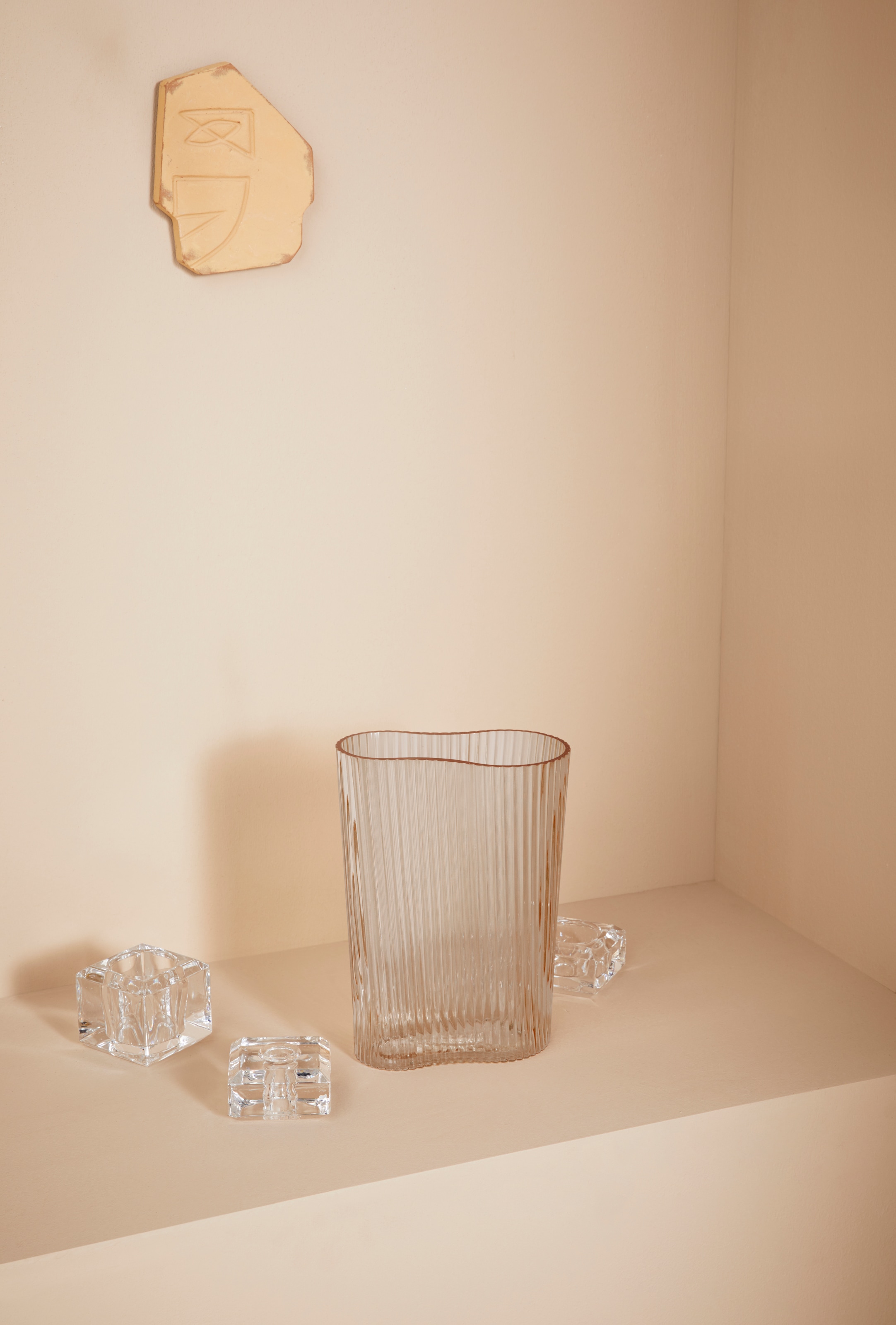 LeGer Home Raten Tischvase (1 Lena Gercke cm »Andriana«, Rillenoptik, Glas, auf Dekovase, ca. by aus 23 bestellen Höhe St.)