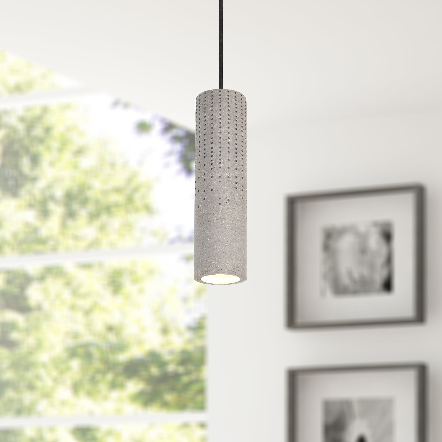 Paco Home Pendelleuchte »BAROLL«, 1 flammig, Leuchtmittel GU10 | ohne Leuchtmittel, LED, GU10, Lampe Für Wohnzimmer Esszimmer Küche, Höhenverstellbar