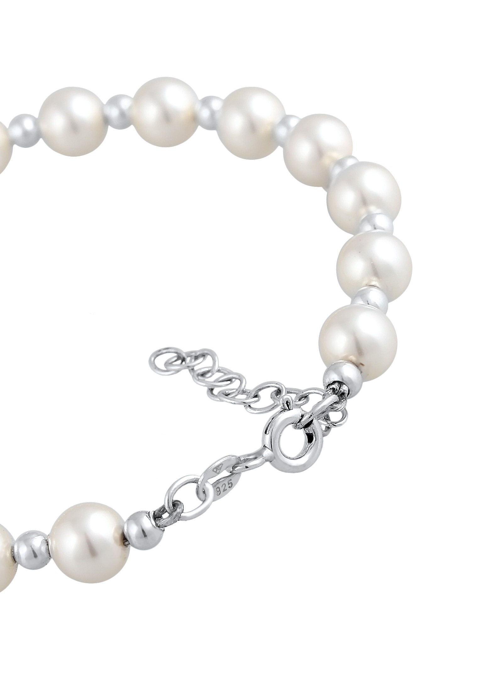 Nenalina Armkette »Armband Synthetische Perlen Klassisch Rund 925 Silber«