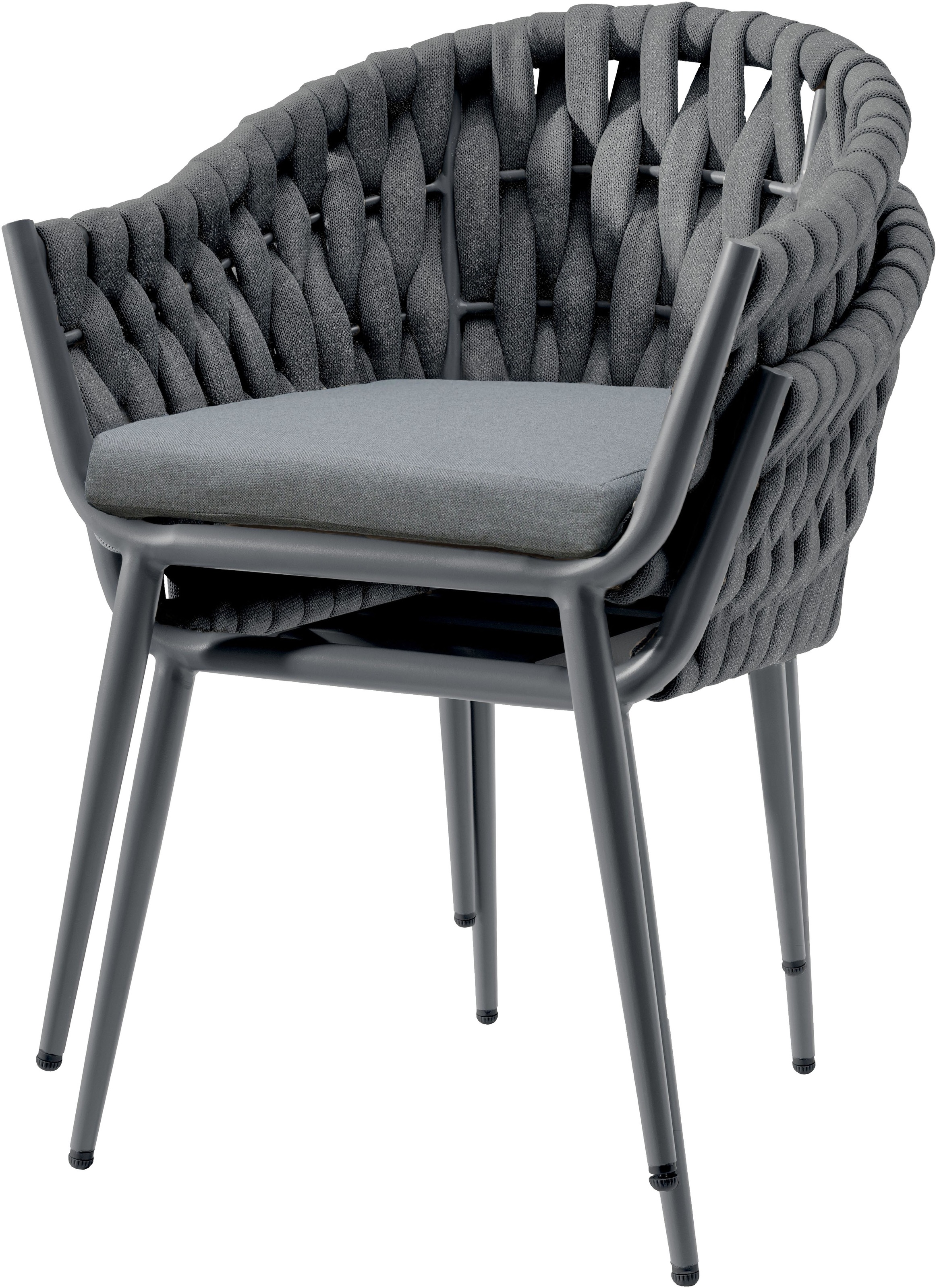 Destiny Garten-Essgruppe »MOLINO IMOLA Essgruppe 4 Se + Tisch 165/215x100cm, grau« Set,  Tisch ausziehbar