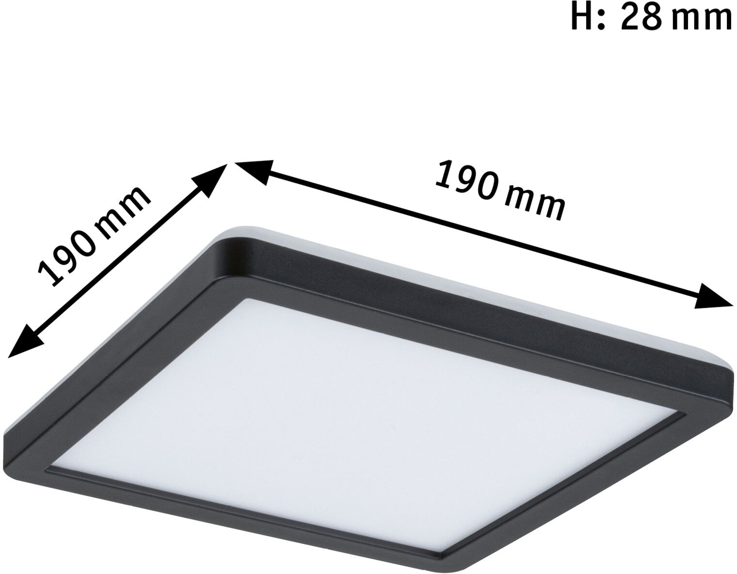 Paulmann LED Panel »Atria Shine IP44 eckig 190x190mm 11,2W 900lm 3000K«, 1 flammig, Backlight