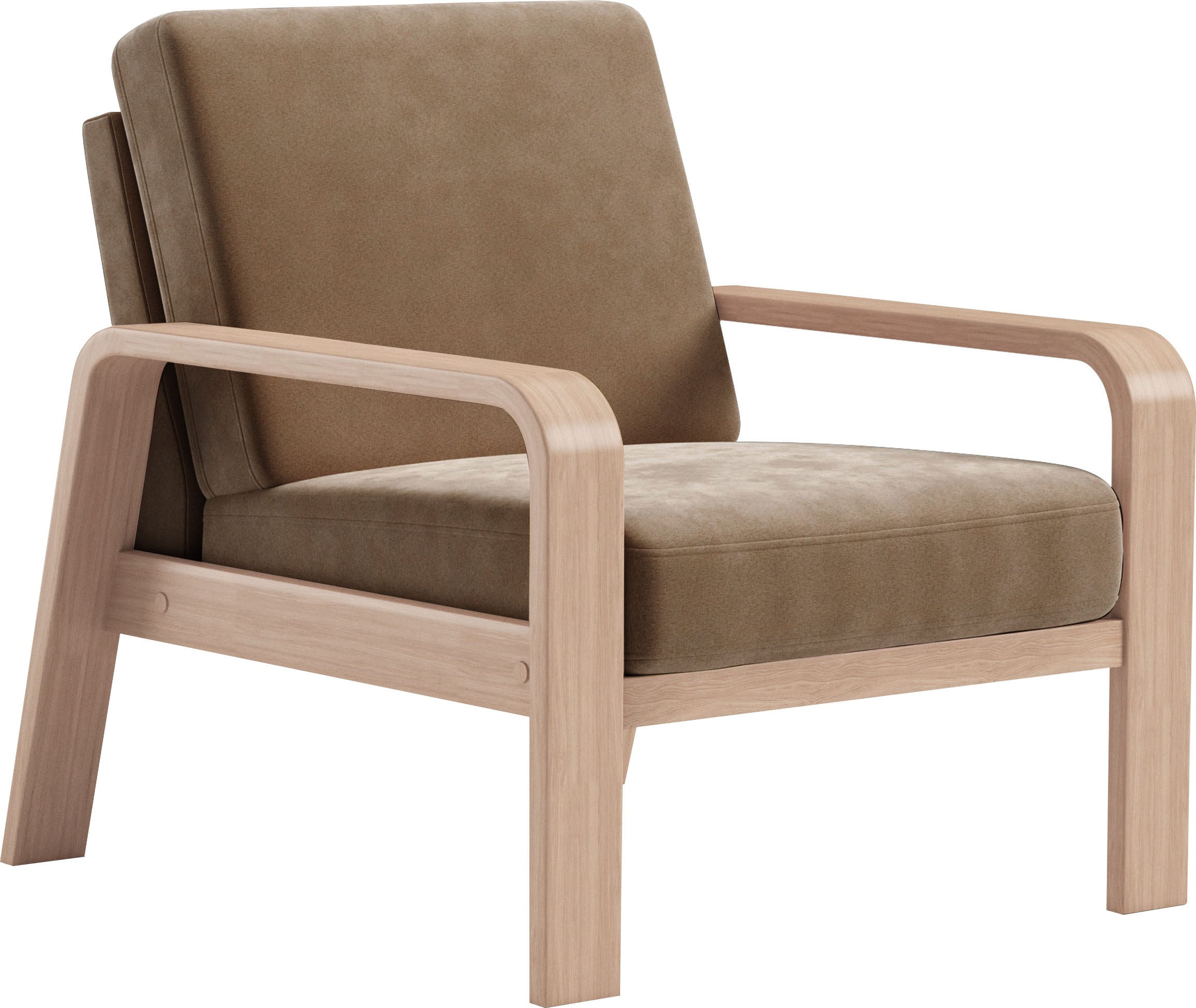 sit&more Sessel »Kolding«, Armlehnen aus Buchenholz in natur, verschiedene Bezüge und Farben