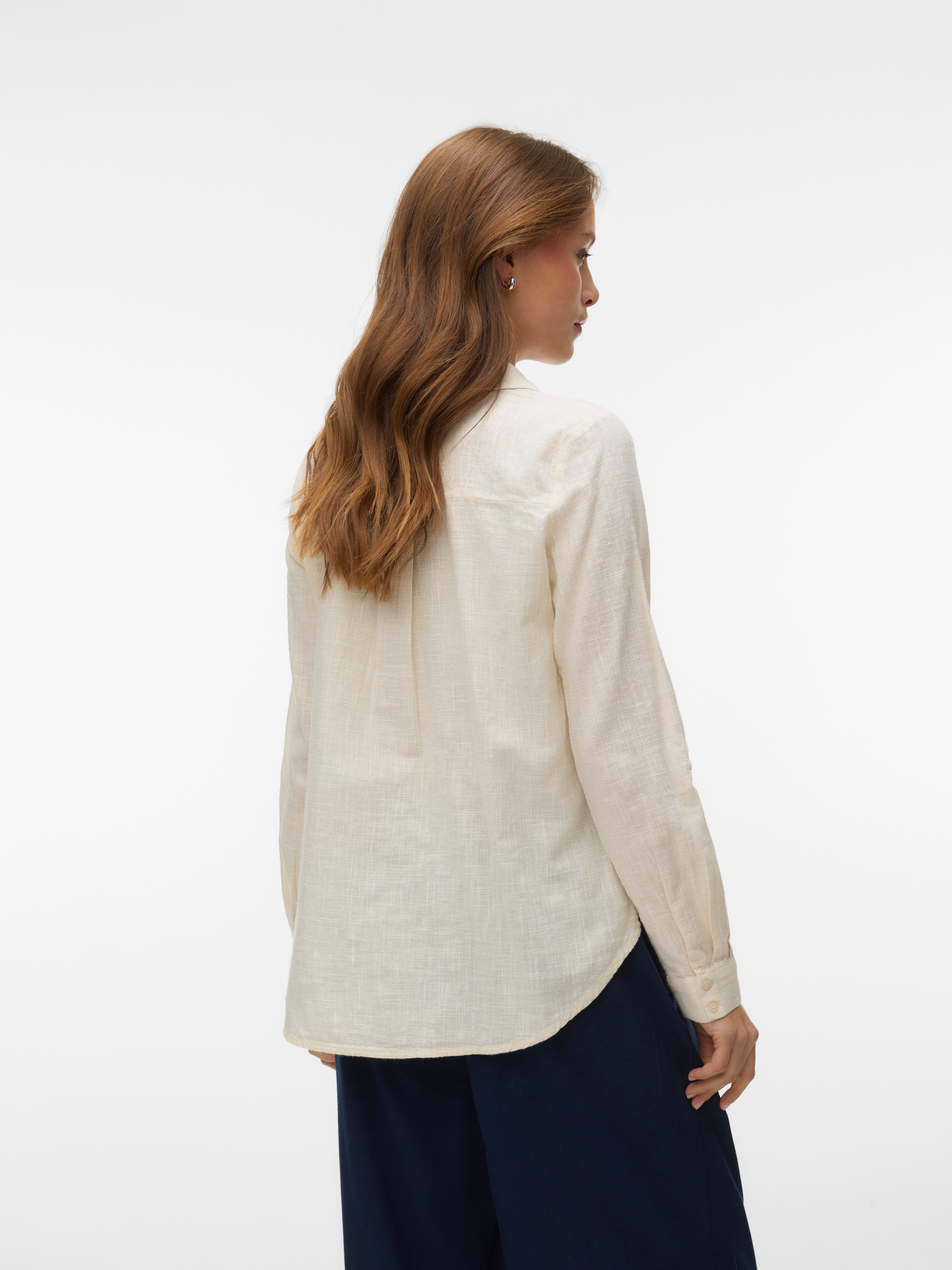 Vero Moda Langarmbluse »VMTHILDE LS SHIRT WVN NOOS« Baumwolle