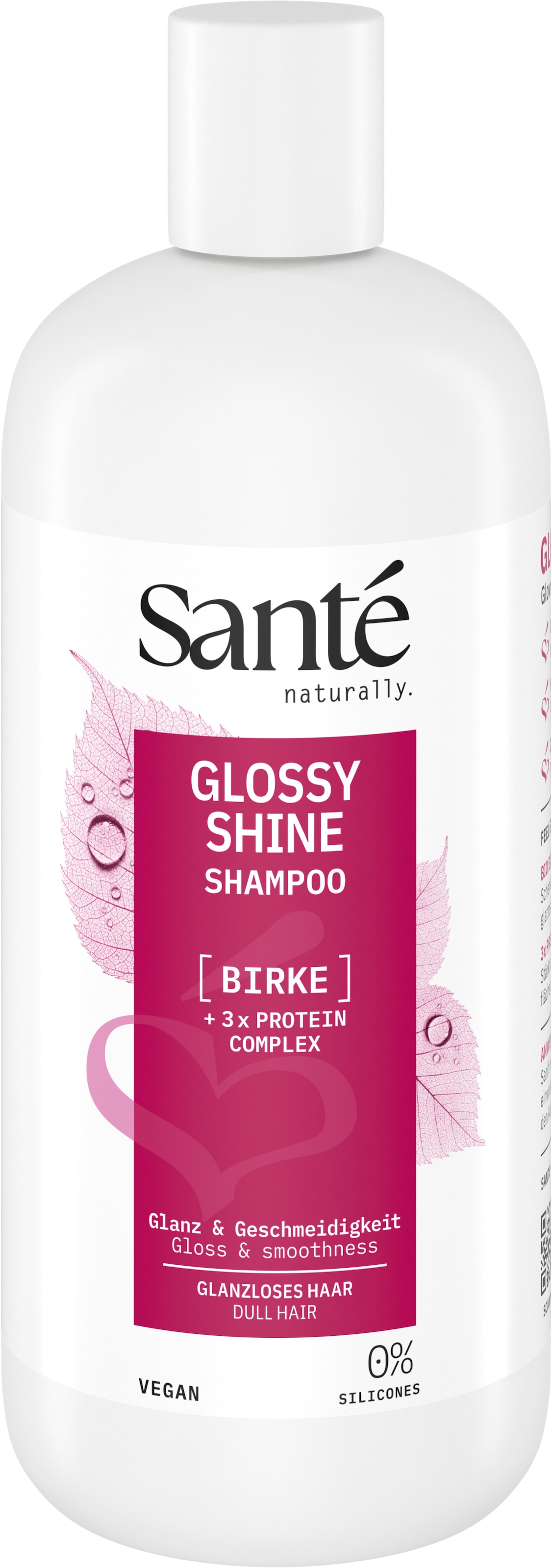 SANTE Haarshampoo »Glossy Shine Shampoo Birke +3-fach Protein Komplex« für glanzloses und stumpfes Haar, mit Bio-Birkenblattextrakt