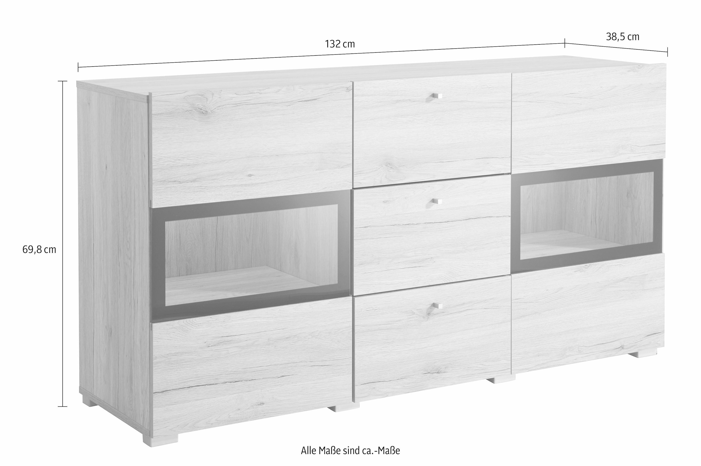 INOSIGN Sideboard »Baros«, Breite 132 cm