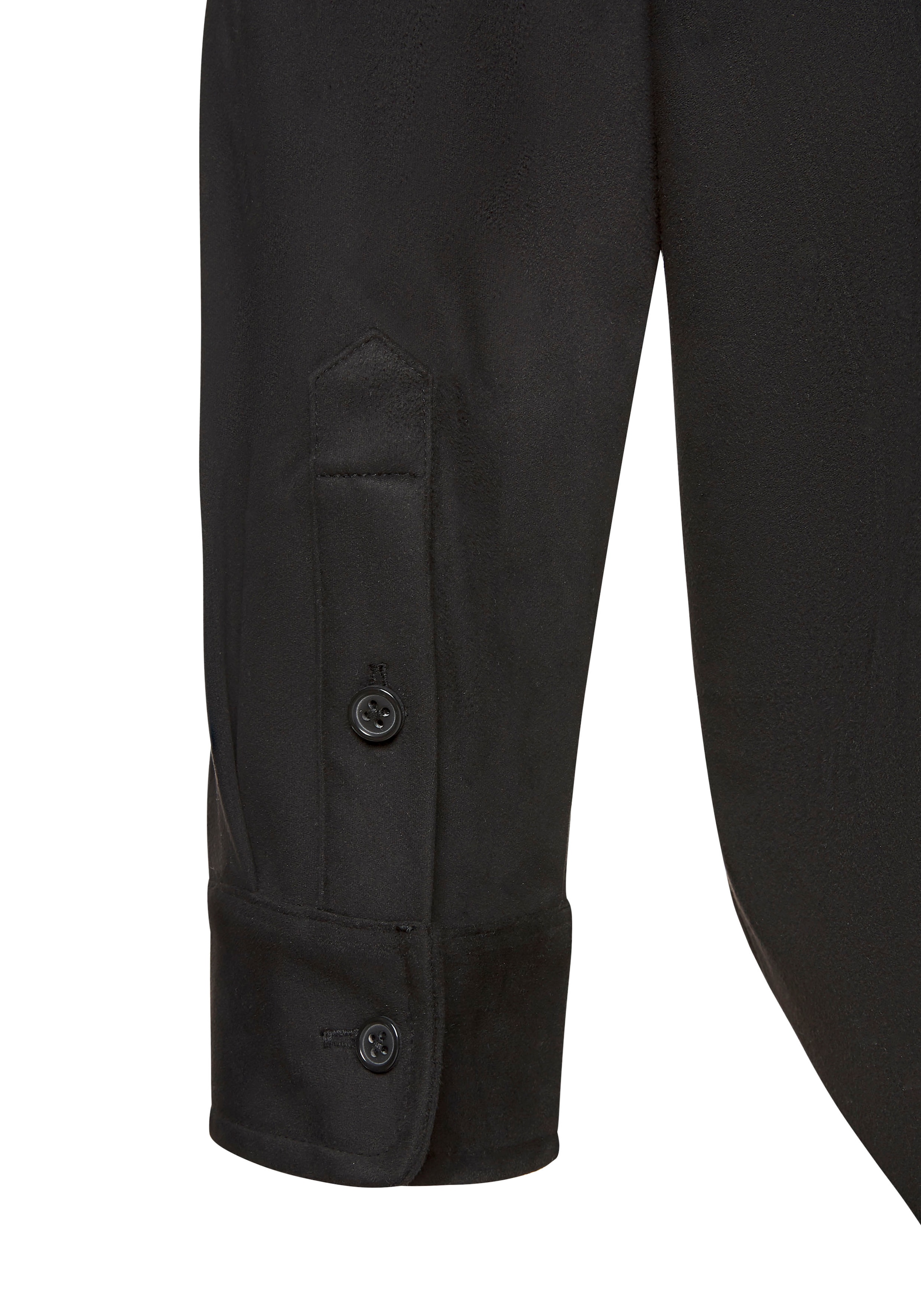 French Connection Langarmhemd aus Veloursleder-Imitat mit aufgesetzter Tasche, Loungewear