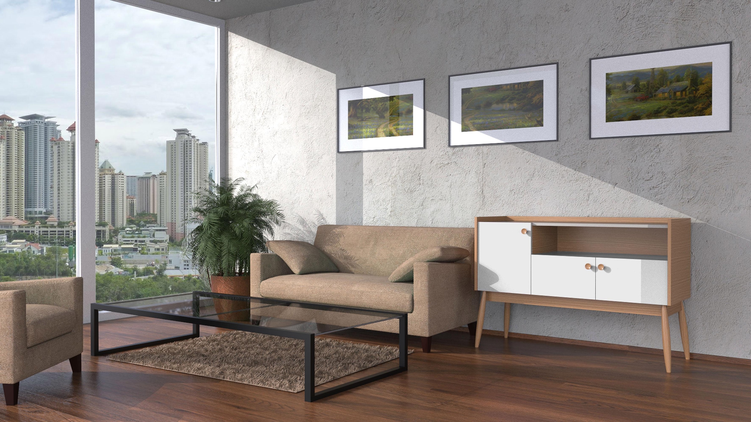 Woodman Sideboard, Kommode im angesagten skandinavischen Look, Breite 115 cm