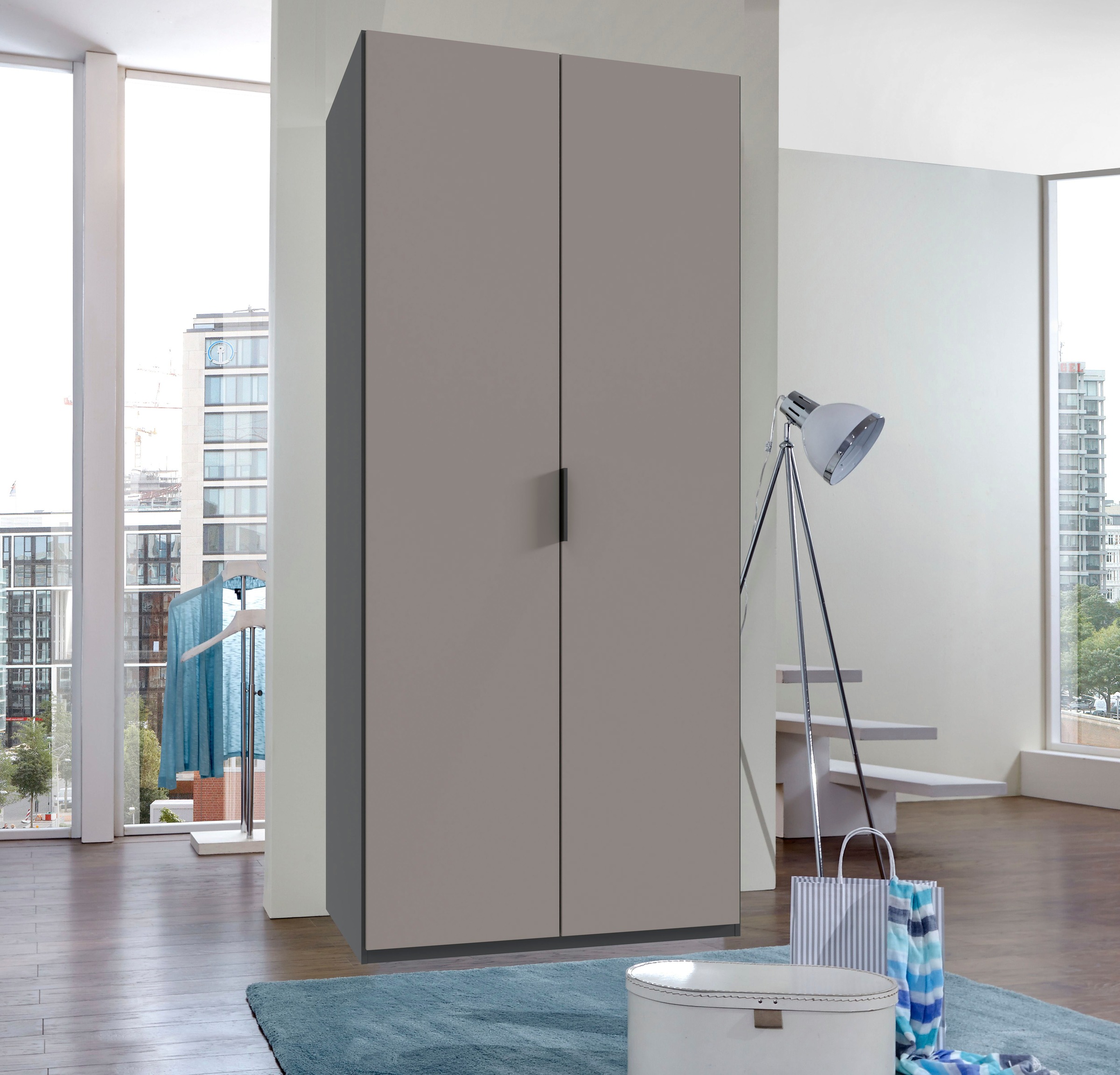 Wimex Kleiderschrank »Oxford by fresh to go, in 3 Breiten, Made in Germany«, (wahlweise mit oder ohne Spiegel), mit hochwertigen Falttüren für den perfekten Überblick
