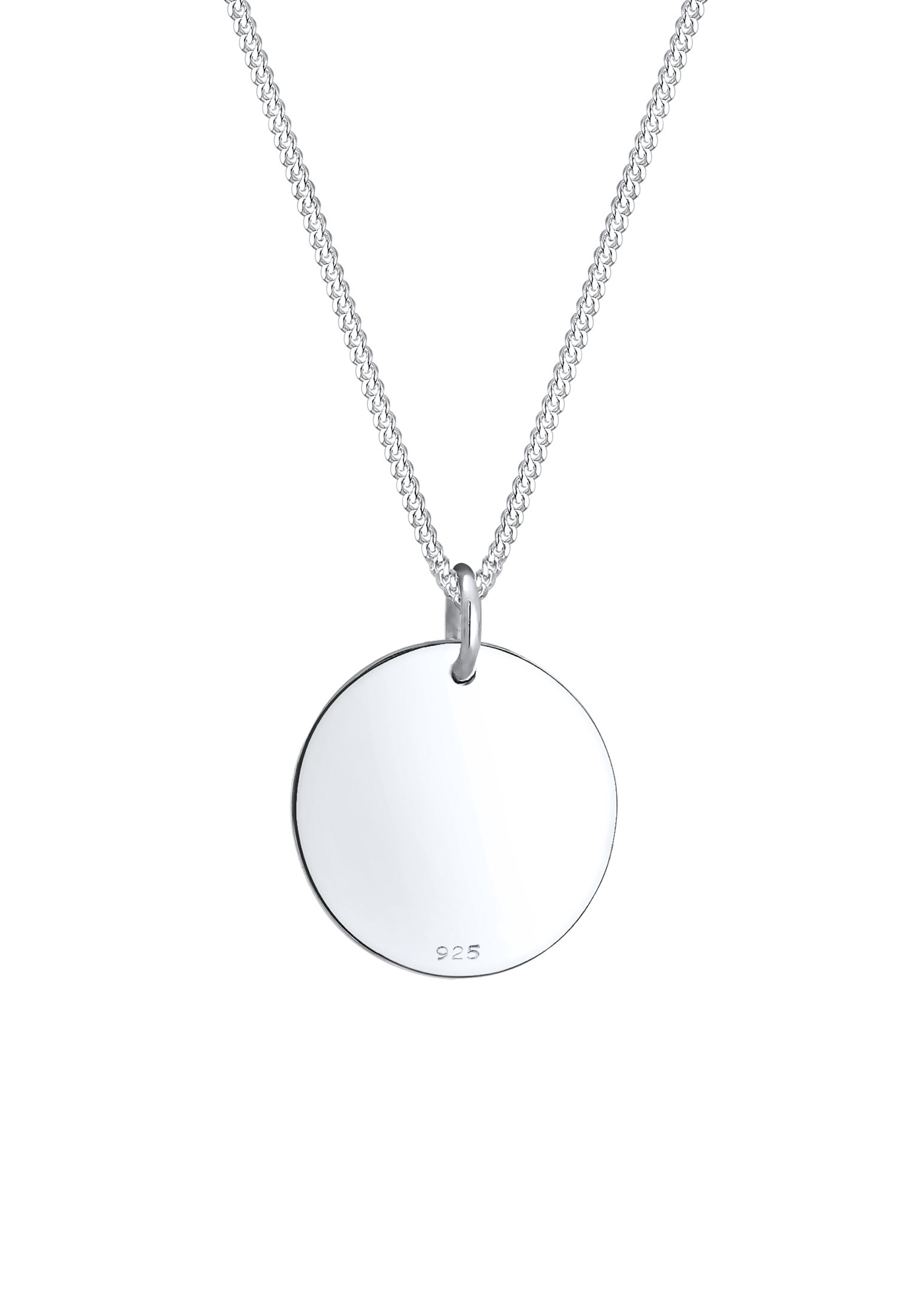 Elli Silberkette »Halskette Plättchen Anhänger Schutzengel und Kristalle 925 Sterling Silber«