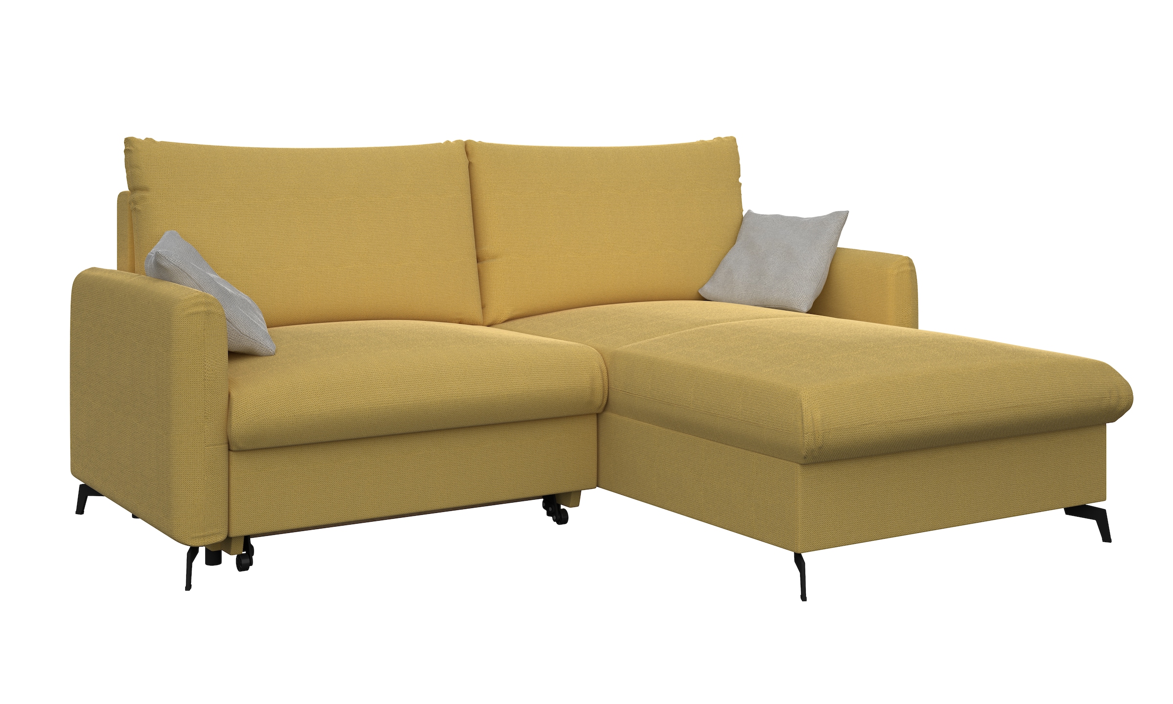 INOSIGN Ecksofa »Leilani«, Recamiere beidseitig montierbar, mit Bettfunktion und Bettkasten