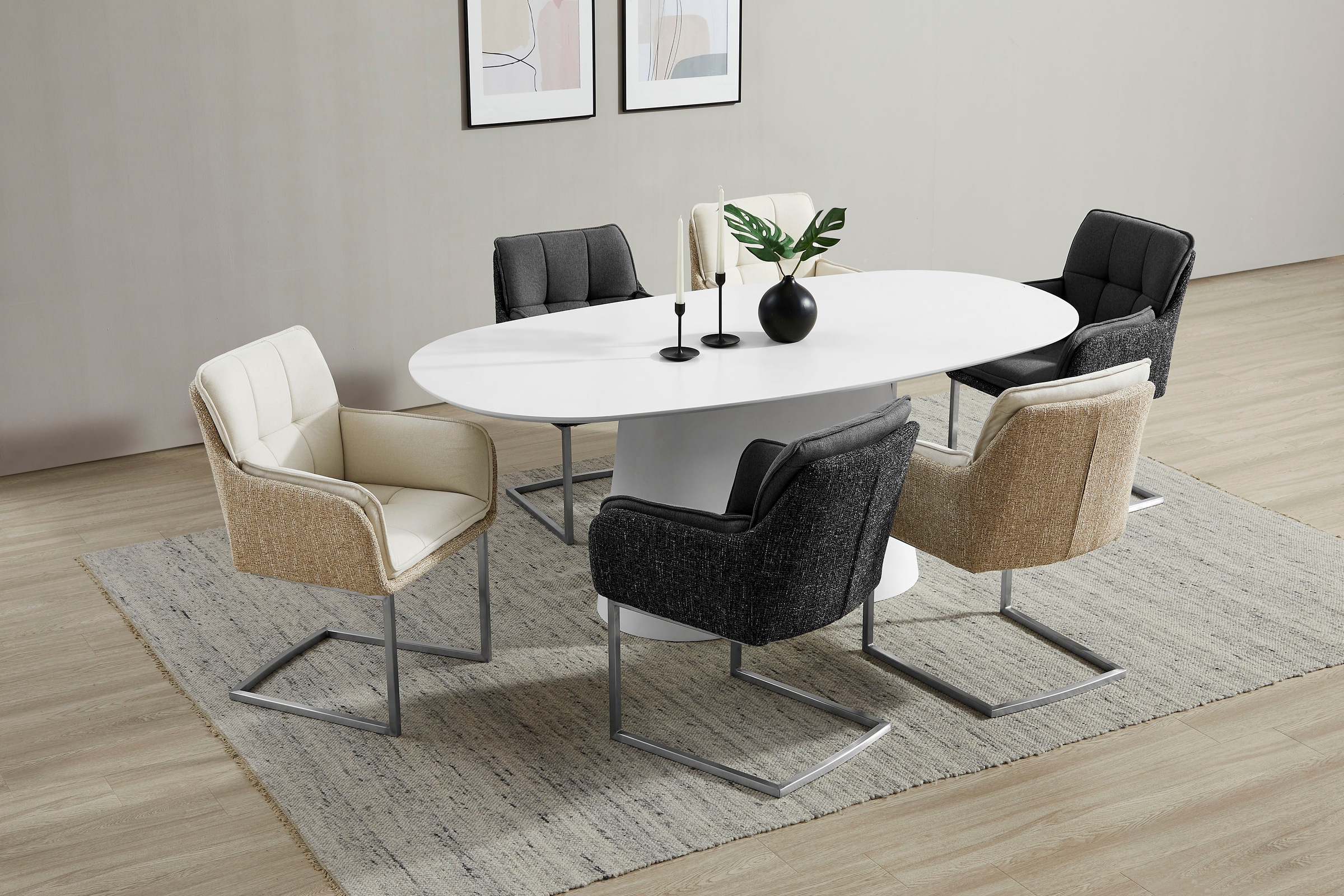 PLACES OF STYLE Esszimmerstuhl »Durham, TOPSELLER!, 1 Esszimmerstuhl in modernem Design, Sitz und Rücken gepolstert