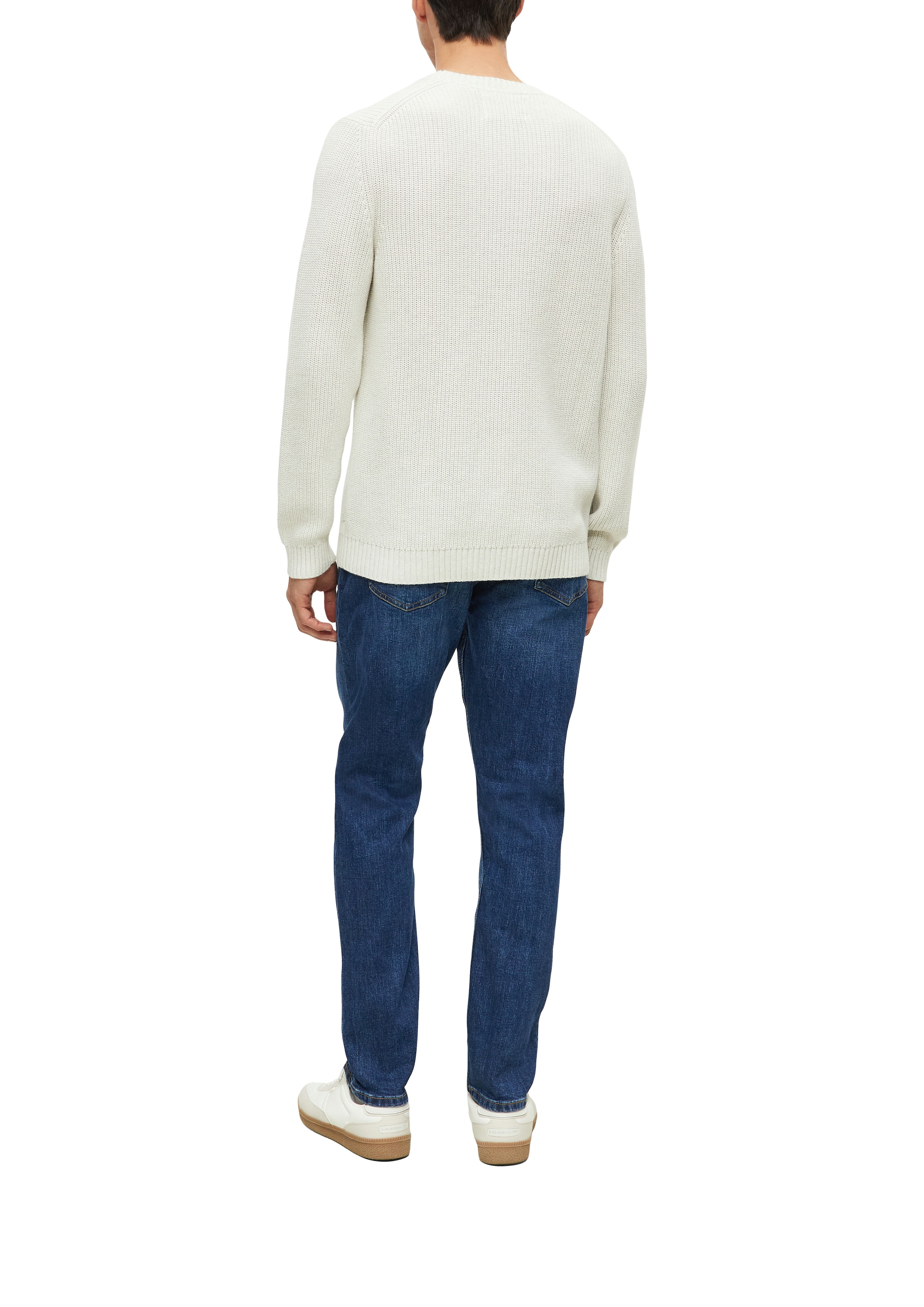 s.Oliver Strickpullover Langarmpullover mit Rundhals / Baumwolle