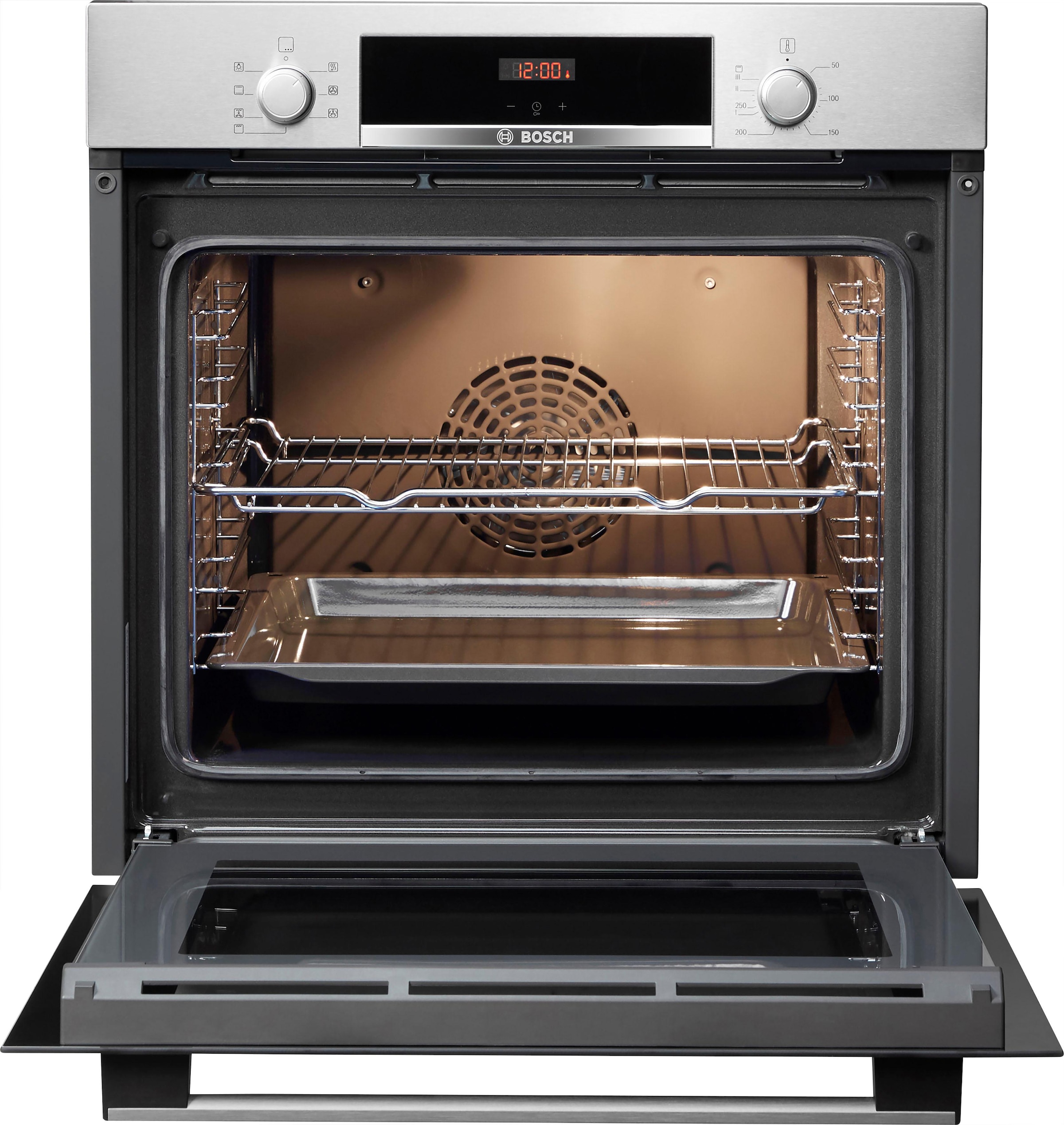 BOSCH Einbaubackofen 4 »HBA533BS1«, mit Teleskopauszug nachrüstbar, ecoClean Direct