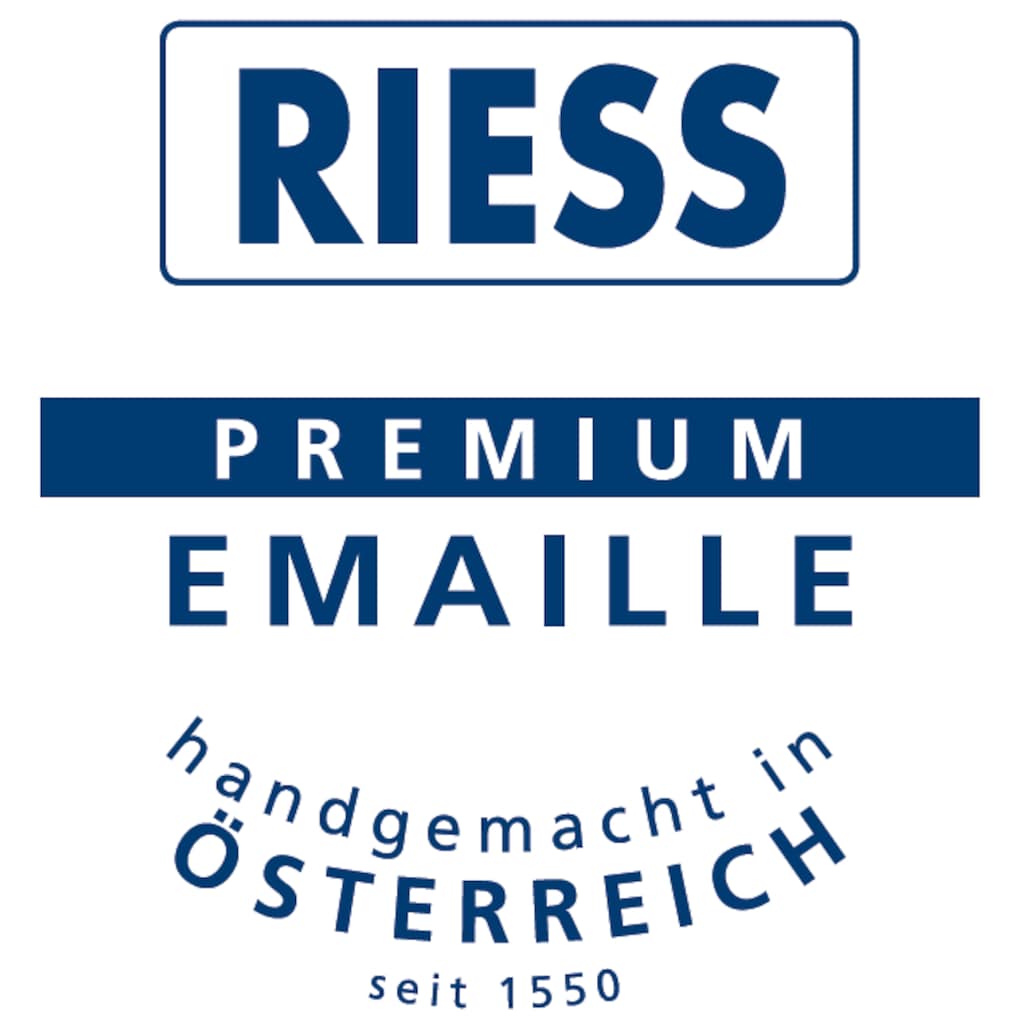 Riess Topf-Set »Emaille-Set BROMBEER«, emailliertes Stahlblech, (Set, 5 tlg.), für alle Herdarten geeignet, CO2-neutral hergestellt in Österreich