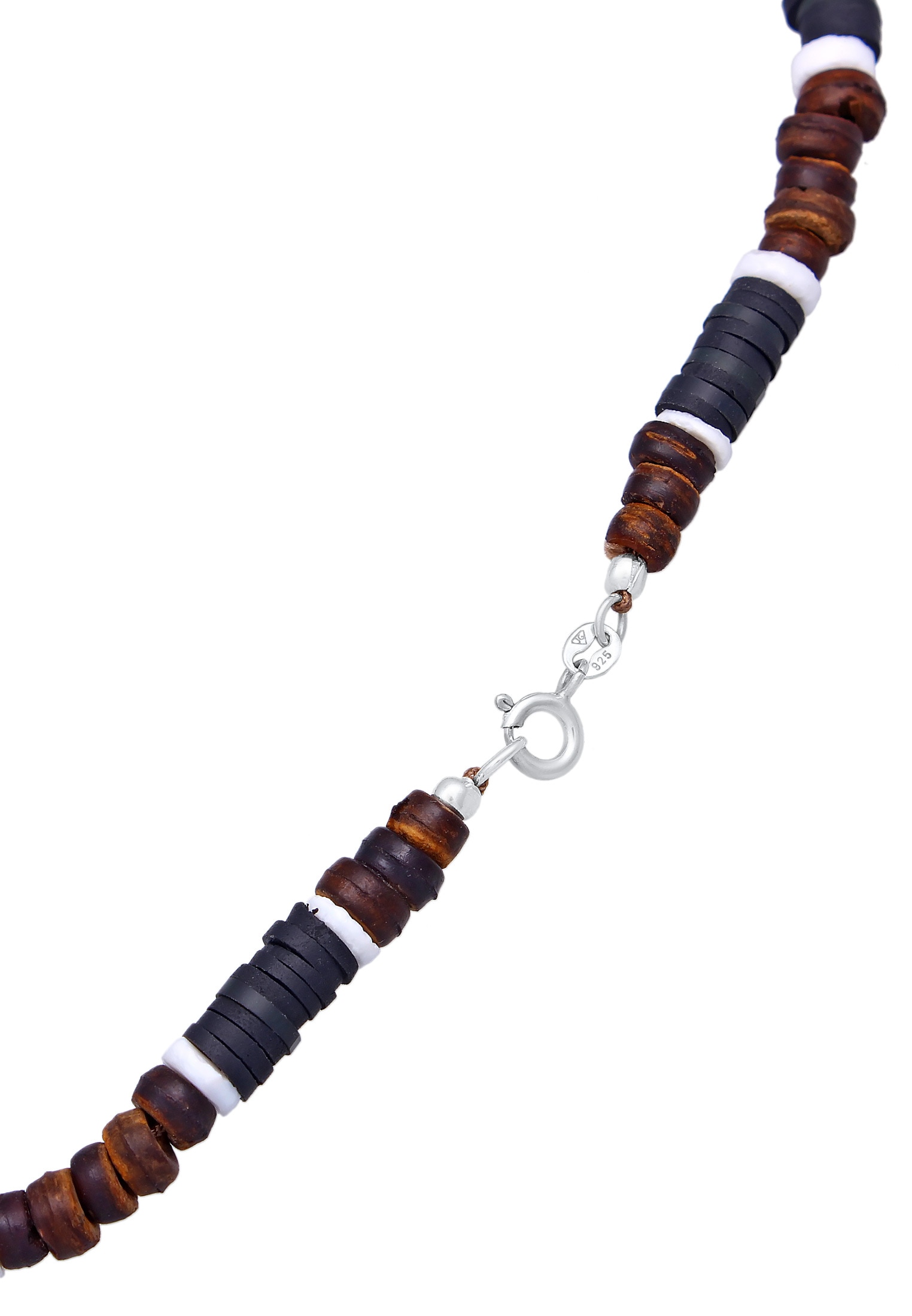 Kuzzoi Silberkette »Halskette Herren Heishi Beads Vintage Surfer 925 Silber«