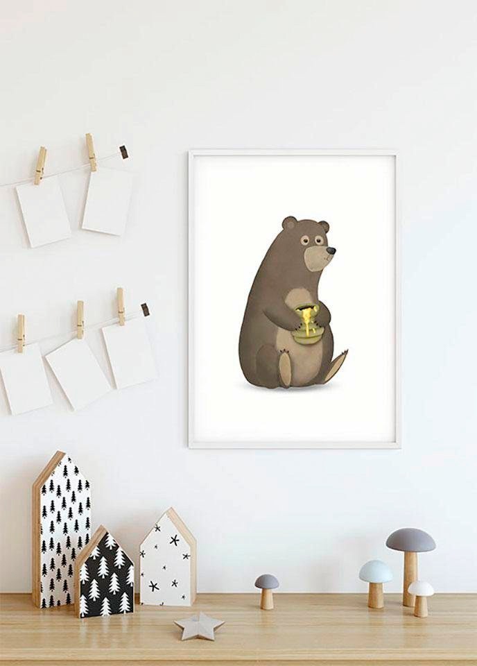 Komar Bild »Cute Animal Bear« Tiere 1 Stk. tlg. Wandbild zur Dekoration - ohne Rahmen