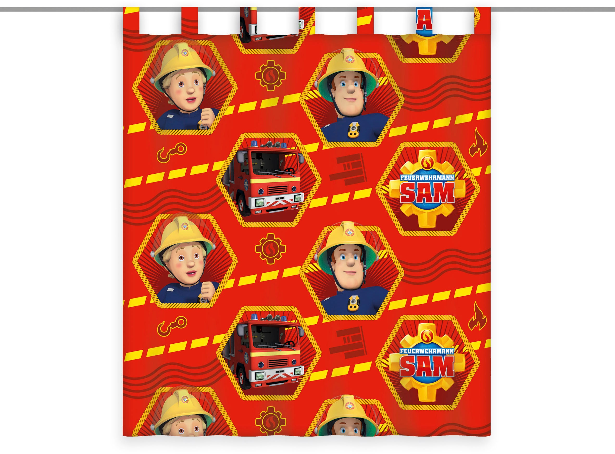 Vorhang »Feuerwehrmann Sam«, (1 St.), Feuerwehrmann Sam Vorhang