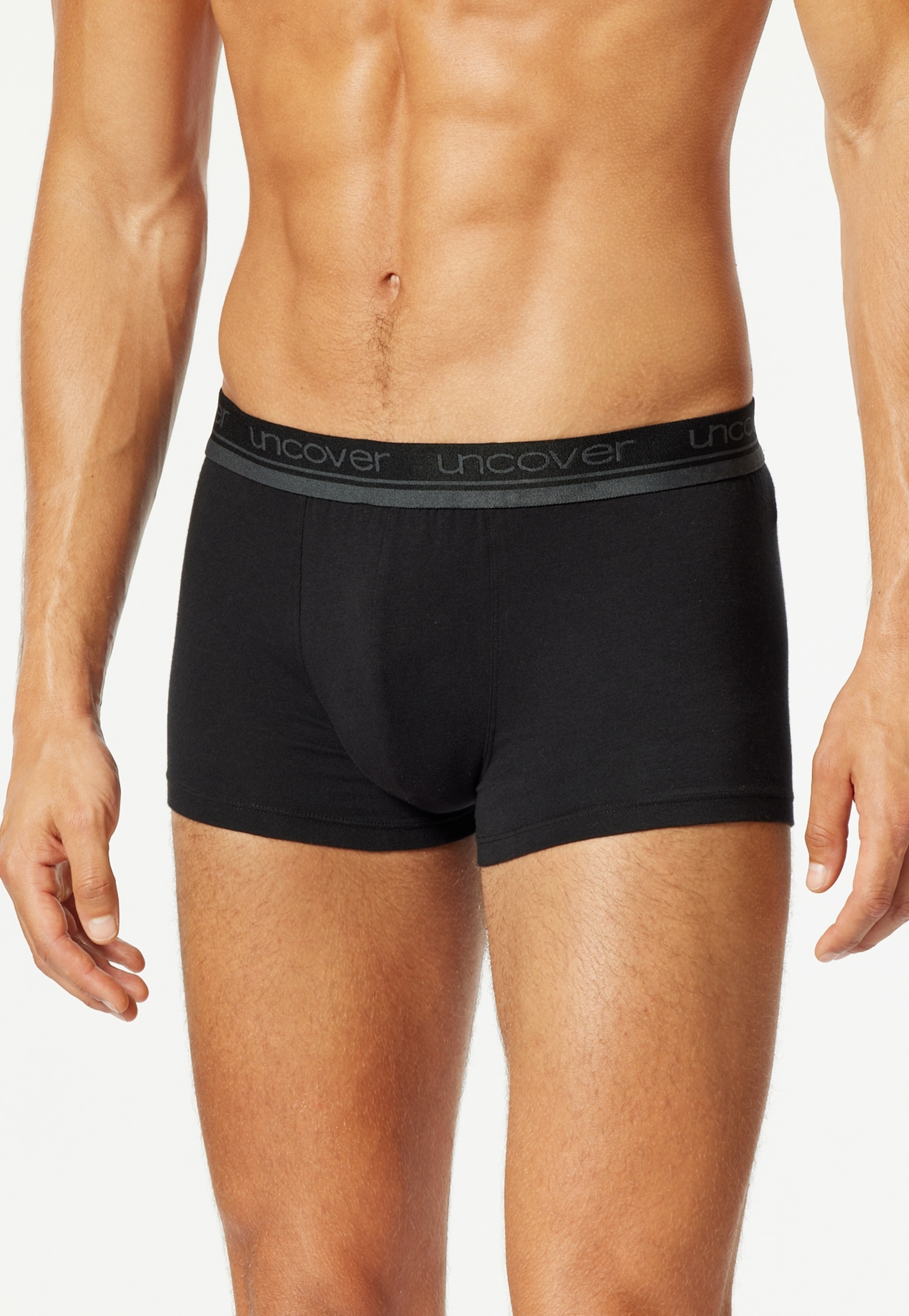 uncover by SCHIESSER Boxer »UNCOVER Cotton«, (2er Pack), Logo-Bund, elastisch, ohne Eingriff, perfekter Sitz