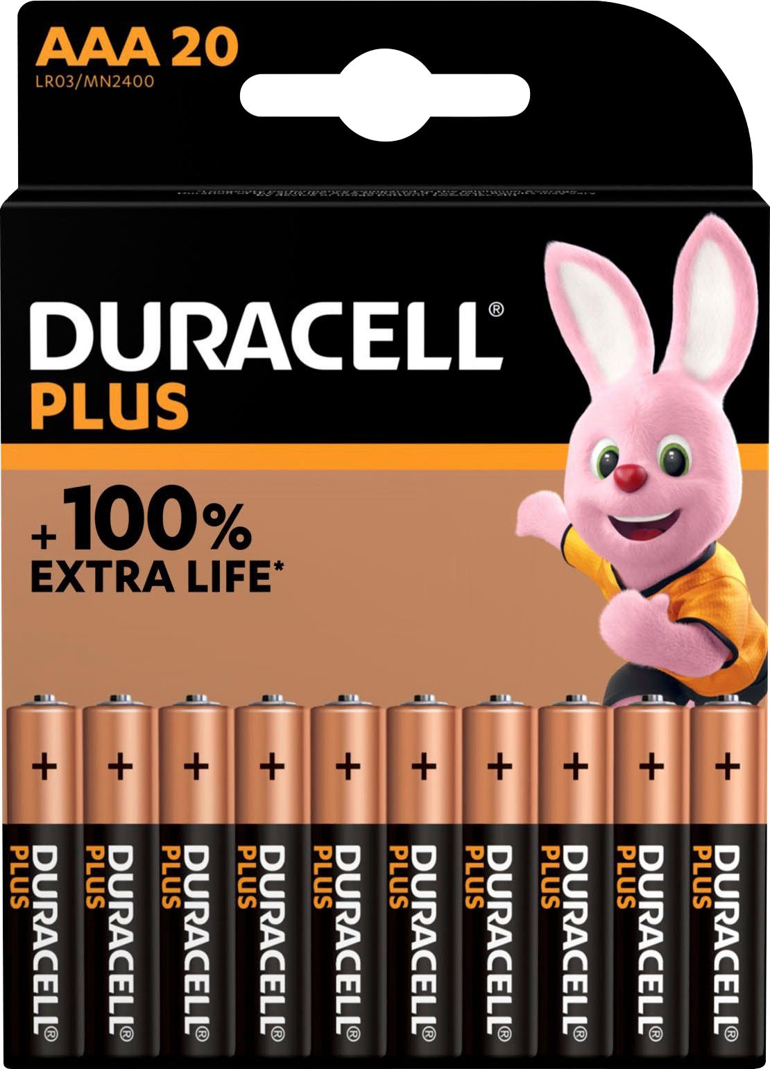 Duracell Batterie »20+10 Pack: 30x Micro/AAA/LR03«, LR03, 1,5 V, (Packung, 30 St., Alkaline Batterie, 30 Stück), 1,5V