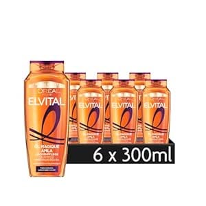L'ORÉAL PARIS Haarshampoo »L'Oréal Paris Elvital ÖL Magique Amla Shampoo«, (Packung, 6 tlg.), Amla Öl für lockiges, trockenes Haar, Sprungkraft für deine Locken.