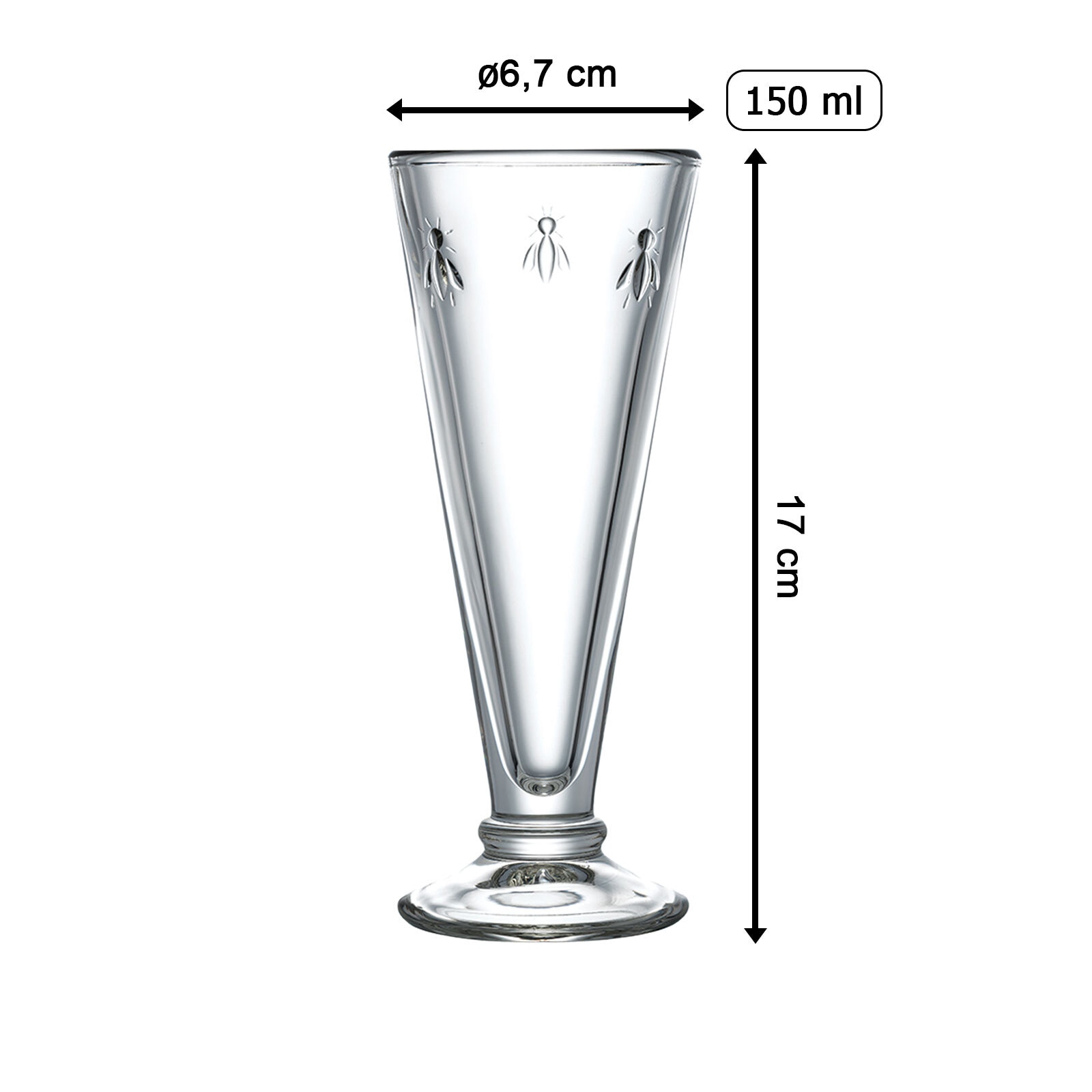La Rochère France Sektglas »Sektgläser Biene Abeille 150 ml 6er Set transparent«