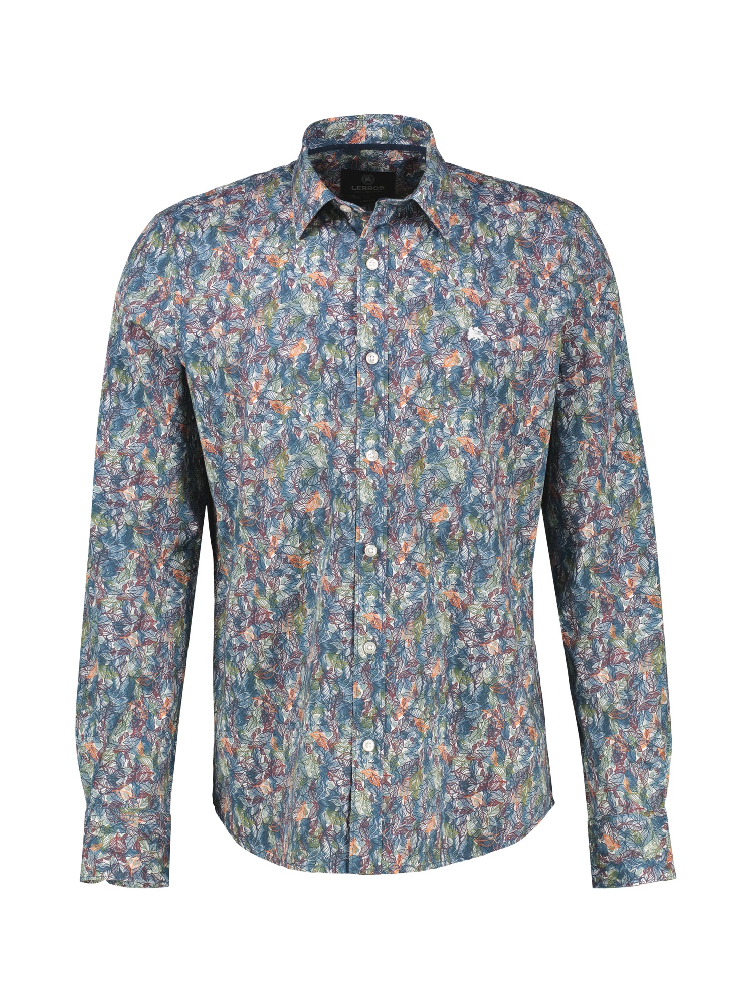 LERROS Langarmhemd »LERROS Grafisch inszeniertes Poplinhemd für Herren«