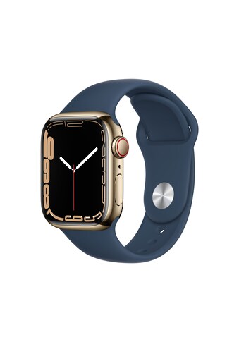 Apple Smartwatch »Series 7 GPS + Cellular, Edelstahl-Gehäuse, 41 mm mit Sportarmband«,... kaufen