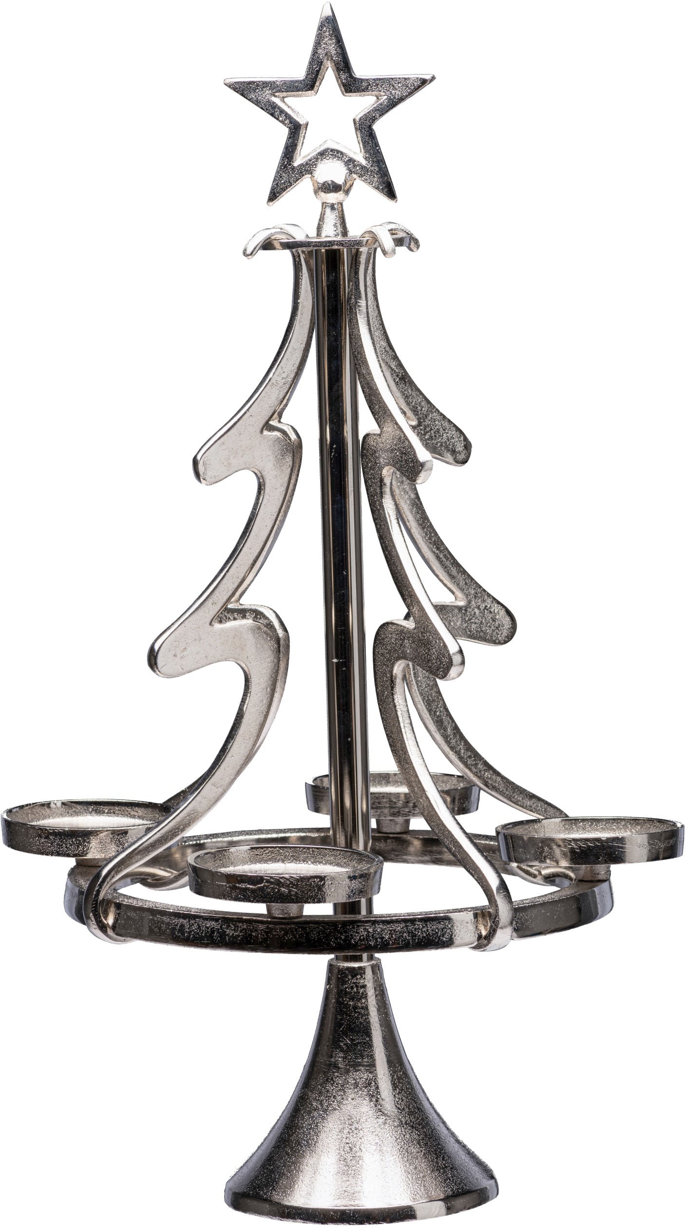 my home Adventsleuchter »Tannenbaum, Weihnachtsdeko«, (1 St.), Kerzenständer aus Aluminium, Höhe 86 cm