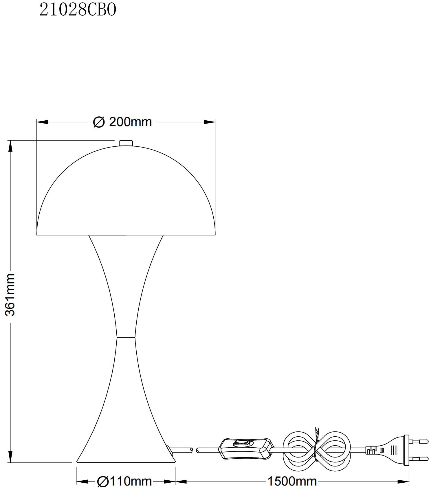 GLOBO LIGHTING Tischleuchte »Dima« E27 1 Stk. Wippschalter am Kabel